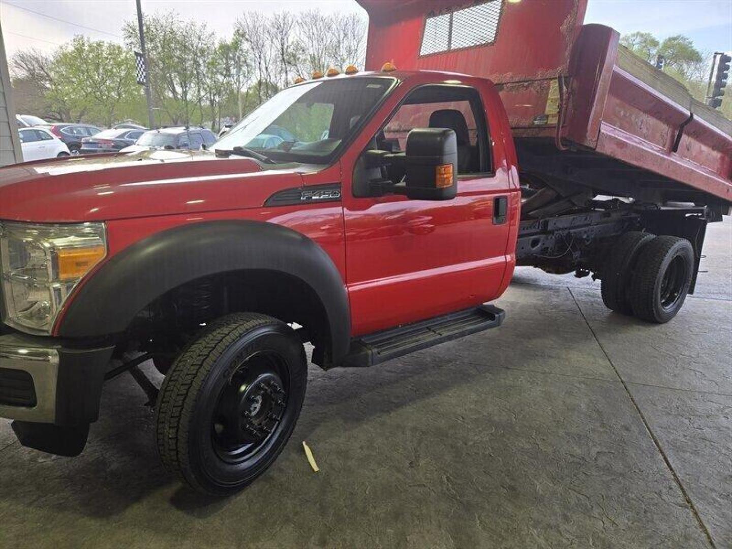 2016 Red Ford F-450 XL DRW (1FDTF4HY6GE) with an 6.8 engine, located at 25355 Eames Street, Channahon, IL, 60410, (815) 467-1807, 41.429108, -88.228432 - ** 11 FOOT DURACLASS DUMP BODY WITH PTO, BOX HAS RUST BUT FUNCTIONS FINE, SAFETY INSPECTED BUT NOT SERVICED. NEEDS BRAKES, END LINKS, AND MISC ODDS AND ENDS. PRICED TO MOVE. ** This 2016 Ford F-450 comes equipped with a robust 6.8-liter engine that ensures powerful performance for all your towing a - Photo#12