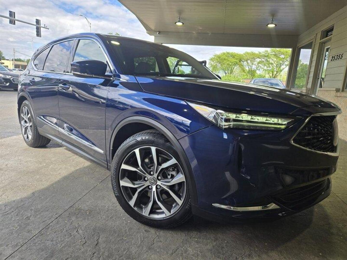 2023 Fathom Blue Pearl Acura MDX Technology (5J8YD9H44PL) with an 3.5L V6 290hp 267ft. lbs. engine, Automatic transmission, located at 25355 Eames Street, Channahon, IL, 60410, (815) 467-1807, 41.429108, -88.228432 - Introducing the stunning 2023 Acura MDX w/Tech in the captivating Fathom Blue Pearl exterior paired with a luxurious Espresso interior! This powerhouse is equipped with a robust 3.5L V6 engine delivering 290hp and 267ft. lbs. of torque, ensuring a thrilling driving experience every time you hit the - Photo#0