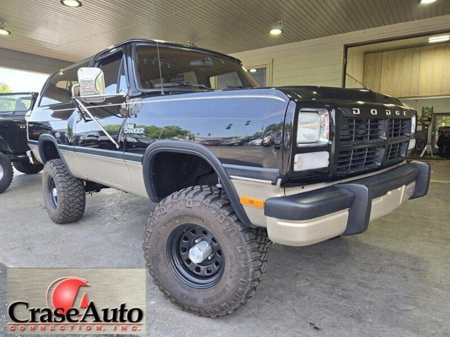 1992 Black Dodge Ramcharger CANYON SPORT (3B4GM17Z7NM) with an 5.9 engine, Automatic transmission, located at 25355 Eames Street, Channahon, IL, 60410, (815) 467-1807, 41.429108, -88.228432 - Presenting the 1992 Dodge Ramcharger CANYON SPORT. Equipped with a robust 5.9 engine, this classic vehicle boasts a range of factory default features that ensure a smooth and reliable driving experience. The exterior is finished in a sleek Black color, complemented by a warm Tan interior. With milea - Photo#0