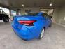 2021 Electric Blue Metallic Nissan Versa 1.6 S (3N1CN8BV4ML) with an 1.6L I4 122hp 114ft. lbs. engine, 5 Speed Manual transmission, located at 25355 Eames Street, Channahon, IL, 60410, (815) 467-1807, 41.429108, -88.228432 - Check out this sassy 2021 Nissan Versa S in Electric Blue Metallic with a Charcoal interior - talk about making a statement on the road! Powered by a zippy 1.6L I4 engine pushing out 122hp and 114ft. lbs. of torque, this compact beast is perfect for city cruising and highway adventures. With less t - Photo#3