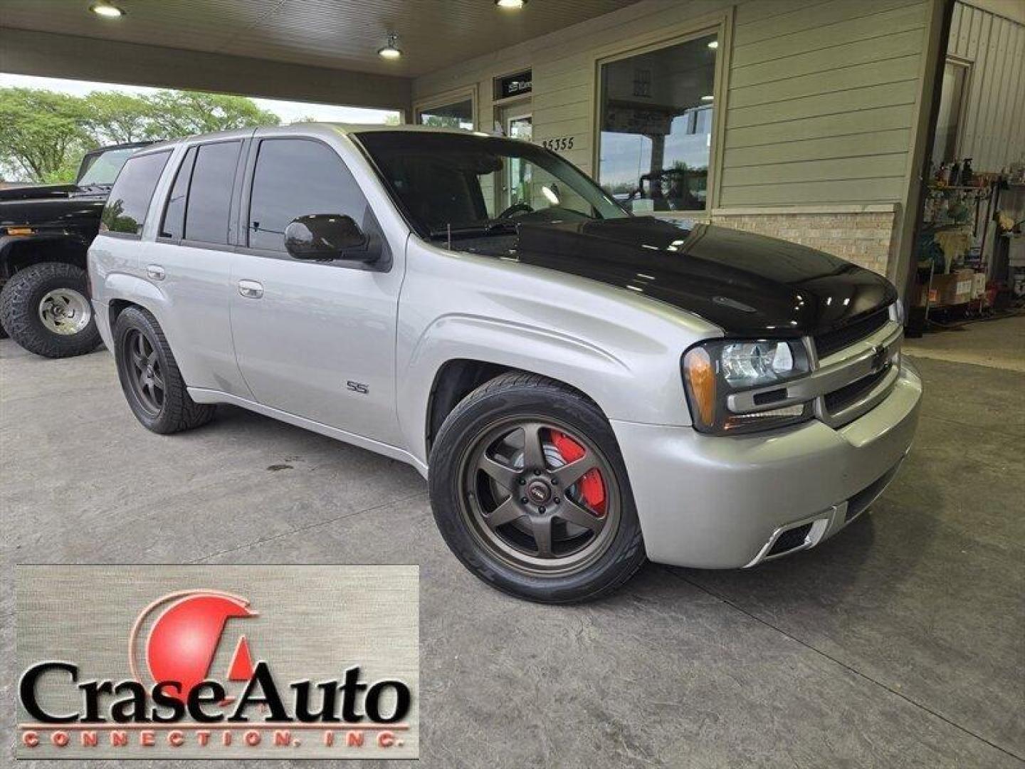 2006 Silver Chevrolet Trailblazer LT (1GNES13H462) with an 6.0L V8 OHV 16V FI Engine engine, Automatic transmission, located at 25355 Eames Street, Channahon, IL, 60410, (815) 467-1807, 41.429108, -88.228432 - ** SOUTHERN TRUCK NO RUST, HEADERS, EXHAUST, SUSPENSION MODS, CLEAN TRUCK.** This 2006 Chevrolet Trailblazer SS in Silver with a Black interior is a standout SUV with a mileage of below 137,000 miles, averaging less than 7,000 miles per year. This vehicle is in excellent overall condition. The facto - Photo#0