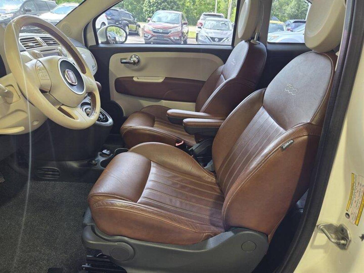 2015 Bianco FIAT 500 Lounge (3C3CFFCR0FT) with an 1.4L I4 101hp 98ft. lbs. engine, Automatic transmission, located at 25355 Eames Street, Channahon, IL, 60410, (815) 467-1807, 41.429108, -88.228432 - This 2015 FIAT 500 Lounge comes with a 1.4L I4 engine that delivers 101hp and 98ft. lbs. of torque. The exterior color is Bianco, complemented by a Black interior. With below 79,000 miles, averaging less than 8,000 miles per year, this FIAT offers impressive fuel efficiency, achieving 31 MPG in the - Photo#13