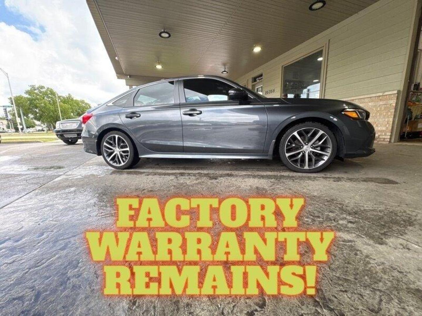 2024 Meteorite Gray Metallic Honda Civic Touring (2HGFE1F9XRH) with an 1.5L Turbo I4 180hp 177ft. lbs. engine, Automatic transmission, located at 25355 Eames Street, Channahon, IL, 60410, (815) 467-1807, 41.429108, -88.228432 - Introducing the 2024 Honda Civic Touring - a powerhouse on the road! This sleek sedan is equipped with a robust 1.5L Turbo I4 engine, delivering an impressive 180hp and 177ft. lbs. of torque for an exhilarating driving experience. Straight from the factory, this Civic Touring comes loaded with top- - Photo#1