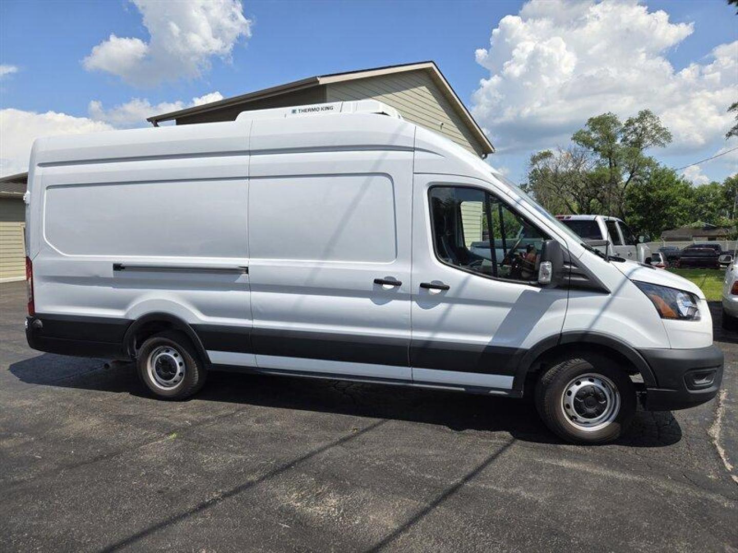 2023 Oxford White Ford Transit (1FTBW3X85PK) with an 3.5L Flex Fuel V6 275hp 260ft. lbs. engine, Automatic transmission, located at 25355 Eames Street, Channahon, IL, 60410, (815) 467-1807, 41.429108, -88.228432 - ** THERMO KING V-520 RT MAX REEFER UNIT. ** Presenting the 2023 Ford Transit 350, a reliable and efficient workhorse ready to tackle any task. Under the hood, you'll find a robust 3.5L Flex Fuel V6 engine, delivering 275hp and 260ft. lbs. of torque for a smooth and powerful driving experience. The e - Photo#1
