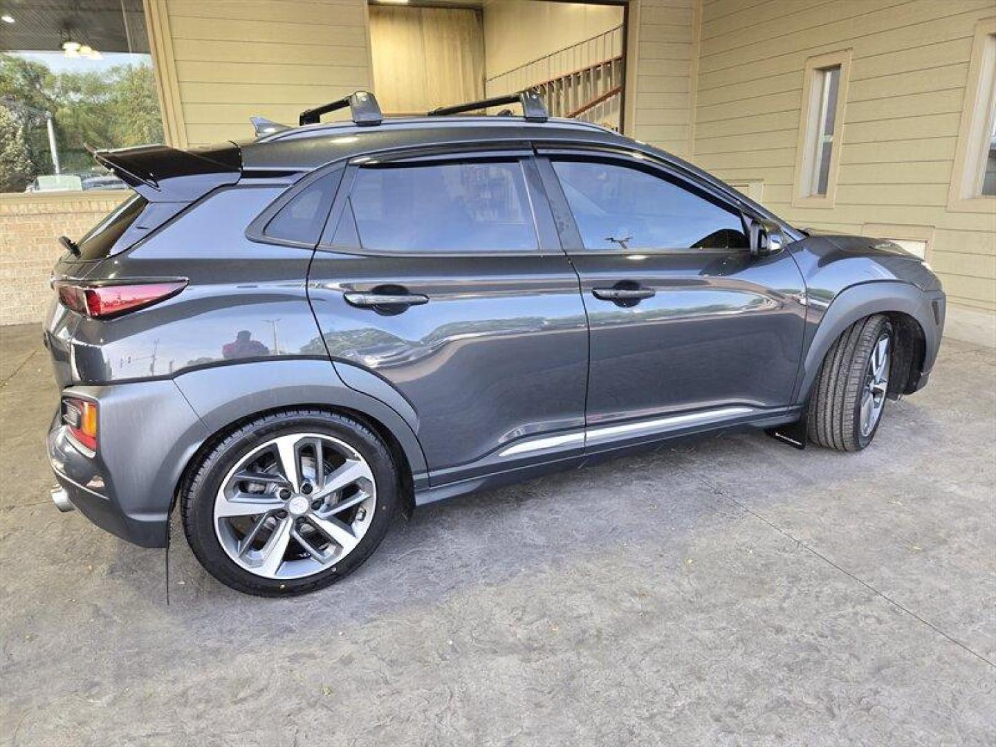 2019 Thunder Gray Hyundai KONA Ultimate (KM8K5CA52KU) with an 1.6L Turbo I4 175hp 195ft. lbs. engine, Automatic transmission, located at 25355 Eames Street, Channahon, IL, 60410, (815) 467-1807, 41.429108, -88.228432 - Introducing the powerhouse on wheels - the 2019 Hyundai KONA Ultimate in Thunder Gray! This beast is equipped with a 1.6L Turbocharged Inline-4 engine, pumping out a jaw-dropping 175 horsepower and 195 ft. lbs. of torque. Dominate the roads with this machine! Step inside the lap of luxury with the - Photo#3