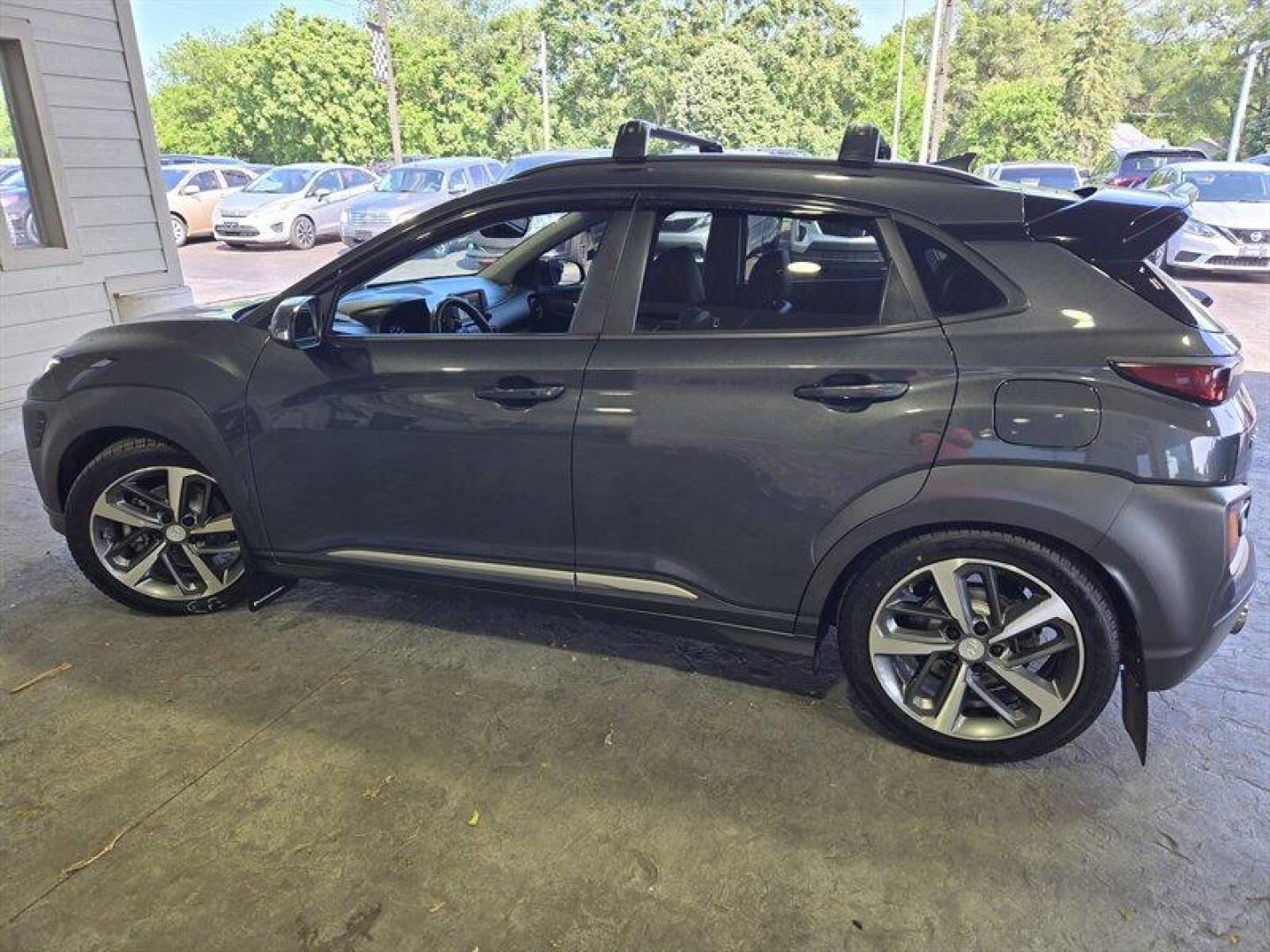 2019 Thunder Gray Hyundai KONA Ultimate (KM8K5CA52KU) with an 1.6L Turbo I4 175hp 195ft. lbs. engine, Automatic transmission, located at 25355 Eames Street, Channahon, IL, 60410, (815) 467-1807, 41.429108, -88.228432 - Introducing the powerhouse on wheels - the 2019 Hyundai KONA Ultimate in Thunder Gray! This beast is equipped with a 1.6L Turbocharged Inline-4 engine, pumping out a jaw-dropping 175 horsepower and 195 ft. lbs. of torque. Dominate the roads with this machine! Step inside the lap of luxury with the - Photo#7