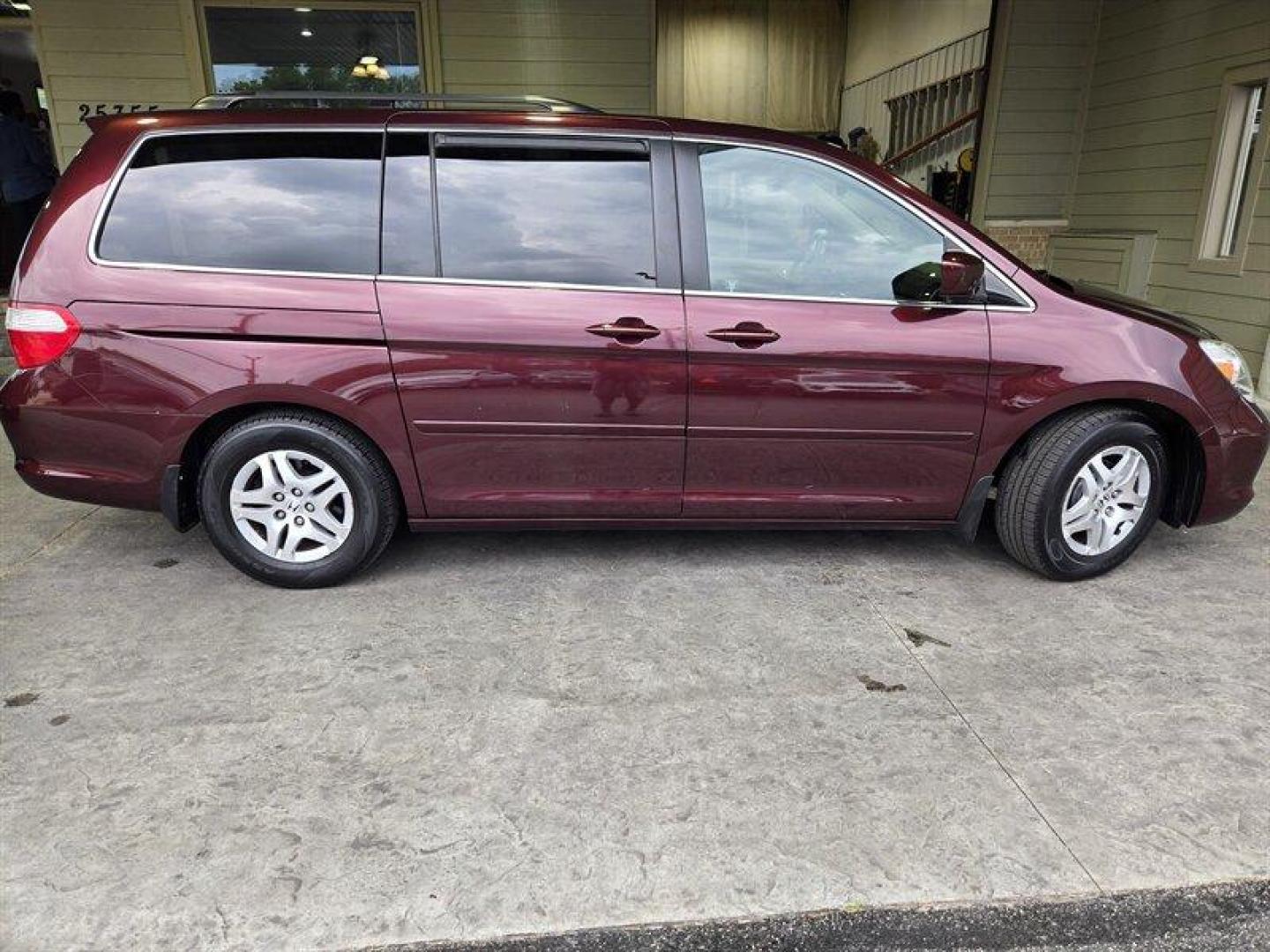 2007 Dark Cherry Pearl Honda Odyssey EX (5FNRL38457B) with an 3.5L V6 244hp 240ft. lbs. engine, Automatic transmission, located at 25355 Eames Street, Channahon, IL, 60410, (815) 467-1807, 41.429108, -88.228432 - Photo#1