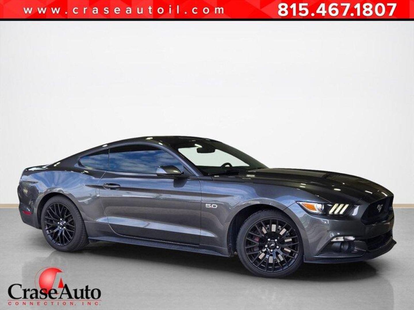 2017 Magnetic Ford Mustang GT (1FA6P8CF1H5) with an 5.0L V8 435hp 400ft. lbs. engine, 6 Speed Manual transmission, located at 25355 Eames Street, Channahon, IL, 60410, (815) 467-1807, 41.429108, -88.228432 - Unleash the power of the road with the 2017 Ford Mustang GT! This beast is equipped with a roaring 5.0L V8 engine, pumping out a heart-pounding 435hp and 400ft. lbs. of torque. Dominate the streets with its aggressive performance and unmistakable muscle car presence. Step inside the cockpit and exp - Photo#0