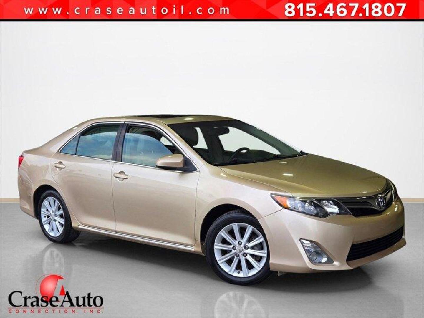 2012 Tan Toyota Camry SE (4T1BK1FK4CU) with an 3.5L V6 268hp 248ft. lbs. engine, Automatic transmission, located at 25355 Eames Street, Channahon, IL, 60410, (815) 467-1807, 41.429108, -88.228432 - Introducing the sleek and powerful 2012 Toyota Camry SE V6! This beauty is equipped with a robust 3.5L V6 engine that delivers a thrilling 268hp and 248ft. lbs. of torque, giving you the perfect blend of performance and efficiency. As for the factory default features, this Camry SE V6 comes loaded - Photo#0