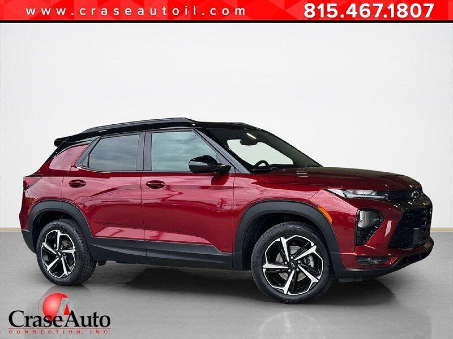 2022 Crimson Metallic Chevrolet Trailblazer RS (KL79MUSL2NB) with an ECOTEC 1.3L Turbo I3 155hp 174ft. lbs. engine, Automatic transmission, located at 25355 Eames Street, Channahon, IL, 60410, (815) 467-1807, 41.429108, -88.228432 - Buckle up and get ready to turn heads in the 2022 Chevrolet Trailblazer RS! This feisty crossover is packed with attitude and style, starting with its eye-catching Crimson Metallic exterior that demands attention on the road. Under the hood, you'll find a zippy ECOTEC 1.3L Turbo I3 engine deliverin - Photo#0