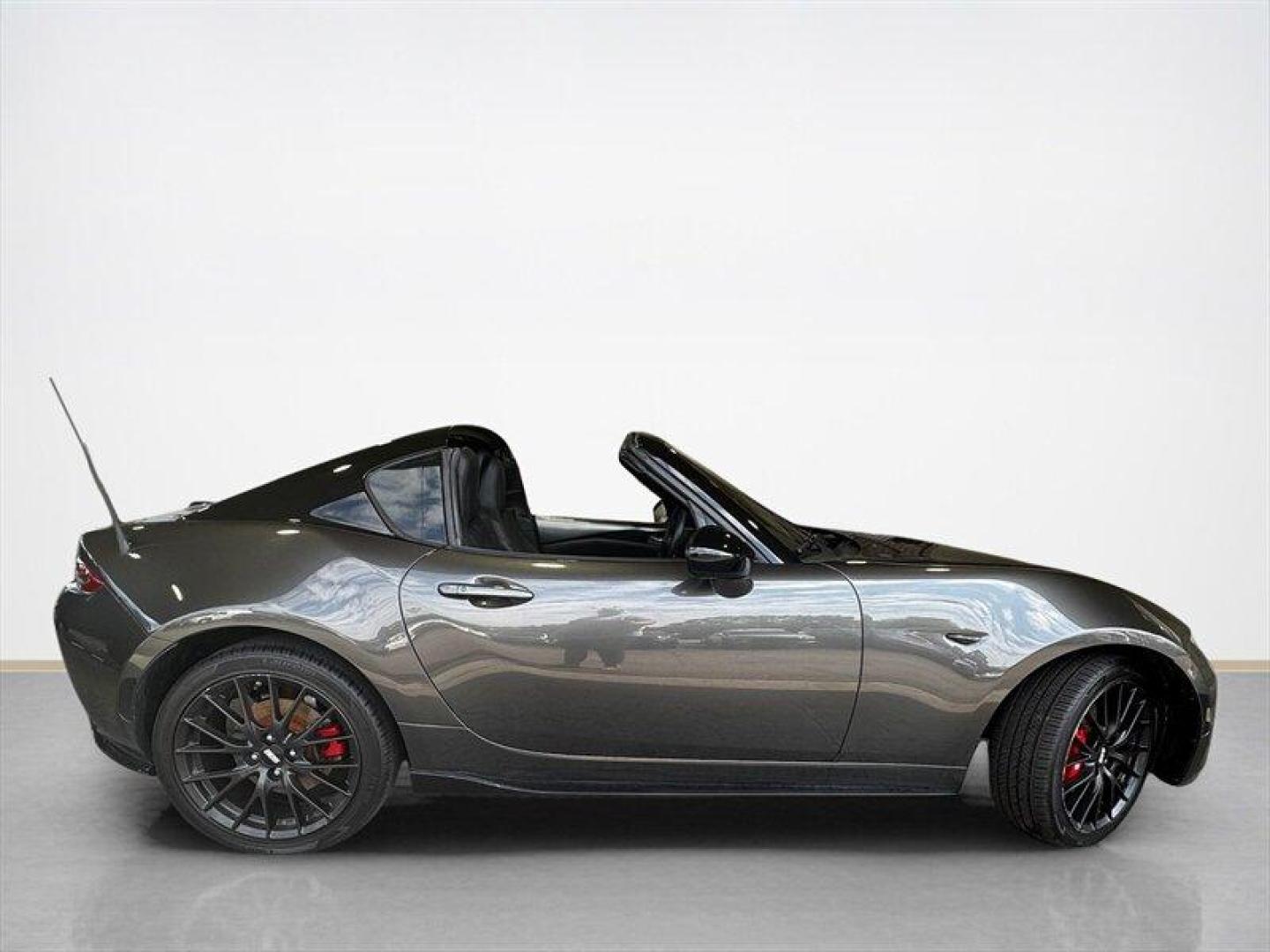 2018 Machine Gray Metallic Mazda MX-5 Miata RF Club (JM1NDAL77J0) with an SKYACTIV-G 2.0L I4 155hp 148ft. lbs. engine, 6 Speed Manual transmission, located at 25355 Eames Street, Channahon, IL, 60410, (815) 467-1807, 41.429108, -88.228432 - Unleash the power and thrill of the 2018 Mazda MX-5 Miata RF Club! This beast is equipped with a potent SKYACTIV-G 2.0L I4 engine that pumps out an impressive 155hp and 148ft. lbs. of torque, ensuring a heart-racing driving experience every time you hit the road. Straight from the factory, this mea - Photo#1