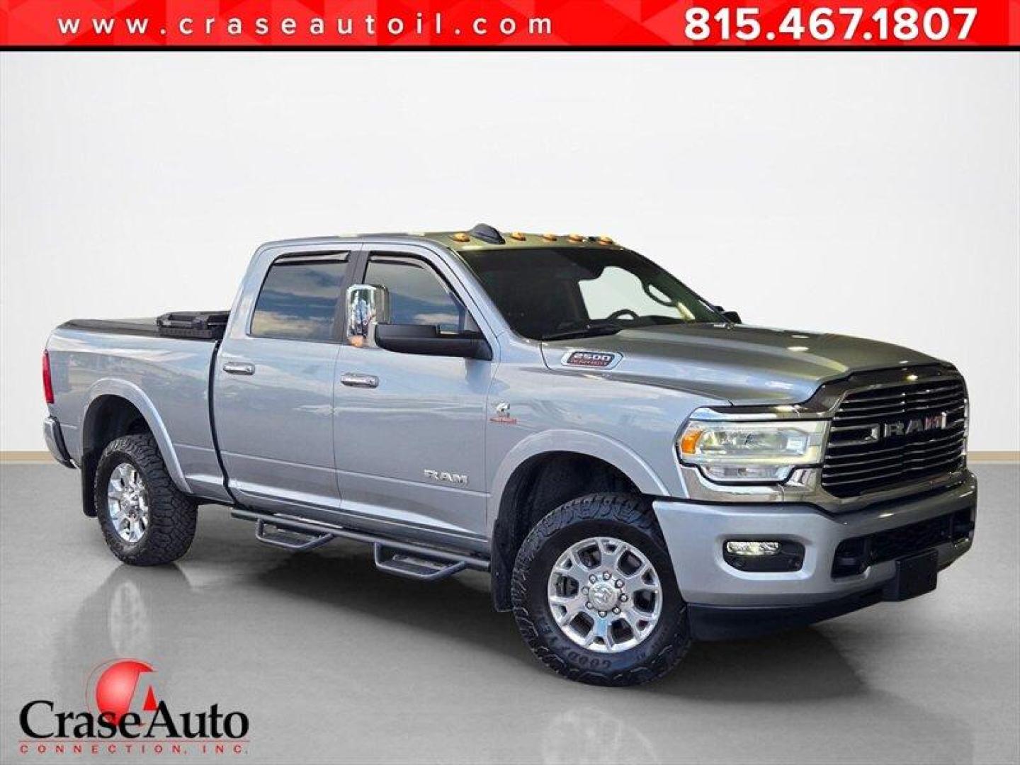 2022 Billet Silver Metallic Clear Coat RAM 2500 Laramie (3C6UR5FL5NG) with an Cummins 6.7L Diesel Turbo I6 370hp 850ft. lbs. engine, Automatic transmission, located at 25355 Eames Street, Channahon, IL, 60410, (815) 467-1807, 41.429108, -88.228432 - Introducing the robust 2022 RAM 2500 Laramie, equipped with a formidable Cummins 6.7L Diesel Turbo I6 engine delivering 370hp and an impressive 850ft. lbs. of torque. This truck boasts a striking exterior combination of Diamond Black Crystal Pearl Coat and Billet Silver Metallic Clear Coat, compleme - Photo#0
