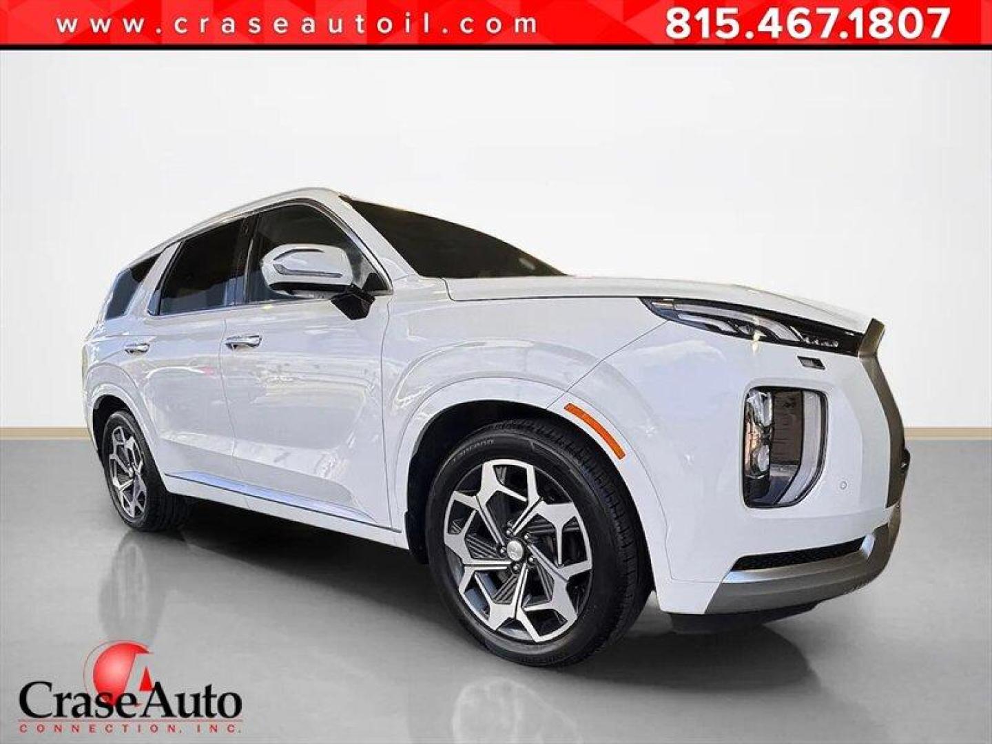 2021 Hyper White Hyundai PALISADE Calligraphy (KM8R7DHE4MU) with an 3.8L V6 291hp 262ft. lbs. engine, Automatic transmission, located at 25355 Eames Street, Channahon, IL, 60410, (815) 467-1807, 41.429108, -88.228432 - Picture yourself cruising down the boulevard in the 2021 Hyundai PALISADE Calligraphy - the epitome of luxury meets performance. This bad boy is equipped with a powerful 3.8L V6 engine that roars with 291hp and 262ft. lbs. of torque, giving you the thrill of the ride you've been craving. But wait, - Photo#0
