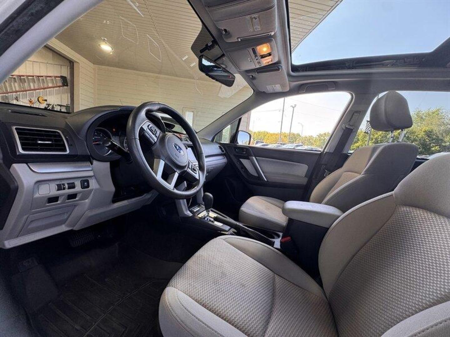 2018 Crystal White Pearl Subaru Forester 2.5i Premium (JF2SJAEC7JH) with an 2.5L H4 170hp 174ft. lbs. engine, Automatic transmission, located at 25355 Eames Street, Channahon, IL, 60410, (815) 467-1807, 41.429108, -88.228432 - Oh, honey, let me introduce you to the fabulous 2018 Subaru Forester 2.5i Premium in Crystal White Pearl with a sleek Gray interior. This bad boy is powered by a fierce 2.5L H4 engine, delivering a sassy 170hp and 174ft. lbs. of torque. Let's talk about the factory default features, darling. This b - Photo#11