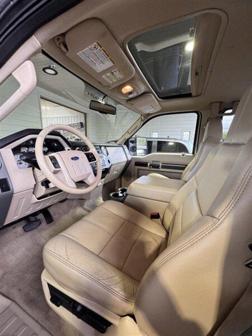 2008 Pueblo Gold Clearcoat Metallic Ford F-350 Lariat (1FTWW31Y38E) with an Triton 6.8L V10 362hp 457ft. lbs. engine, Automatic transmission, located at 25355 Eames Street, Channahon, IL, 60410, (815) 467-1807, 41.429108, -88.228432 - Behold the mighty 2008 Ford F-350 Super Duty Lariat Crew Cab, a beast of a truck with a heart of Triton 6.8L V10 power, belting out 362hp and 457ft. lbs. of torque! This bad boy comes dressed to impress in a stylish Pueblo Gold Clearcoat Metallic/Black exterior, ready to turn heads on the road. Ste - Photo#10