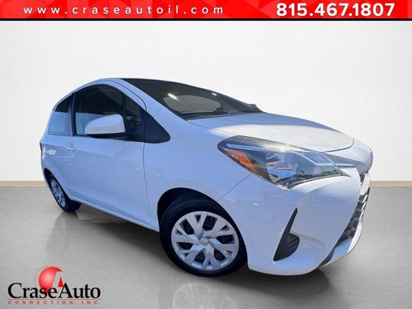2018 Super White Toyota Yaris L (VNKJTUD39JA) with an 1.5L I4 106hp 103ft. lbs. engine, Automatic transmission, located at 25355 Eames Street, Channahon, IL, 60410, (815) 467-1807, 41.429108, -88.228432 - Introducing the sassy and sporty 2018 Toyota Yaris L in eye-catching Super White with a sleek Black interior! This compact powerhouse is equipped with a feisty 1.5L I4 engine pushing out 106hp and 103ft. lbs. of torque, making every drive a thrilling experience. Step inside and immerse yourself in - Photo#0