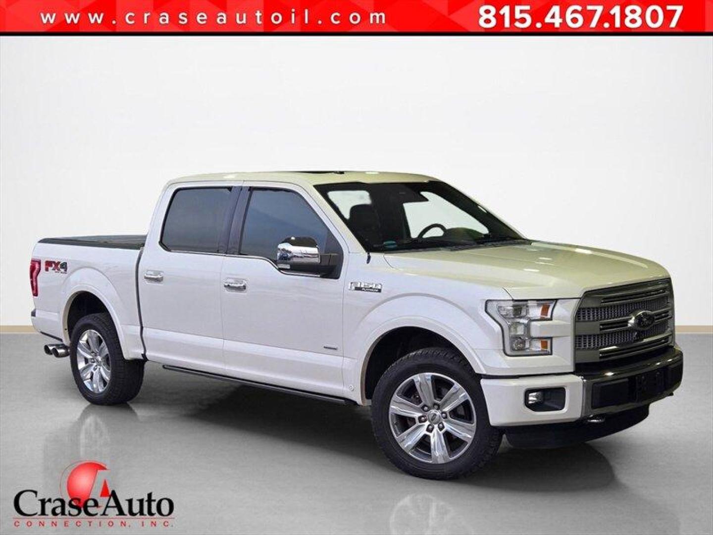 2016 White Platinum Metallic Tri-Coat Ford F-150 Platinum (1FTEW1EG3GF) with an EcoBoost 3.5L Twin Turbo V6 365hp 420ft. lbs. engine, Automatic transmission, located at 25355 Eames Street, Channahon, IL, 60410, (815) 467-1807, 41.429108, -88.228432 - Introducing the 2016 Ford F-150 Platinum, a robust and versatile pickup that combines performance with luxury. This model is powered by the EcoBoost 3.5L Twin Turbo V6 engine, delivering an impressive 365 horsepower and 420 lb-ft of torque, making it well-suited for both work and play. With its stro - Photo#0