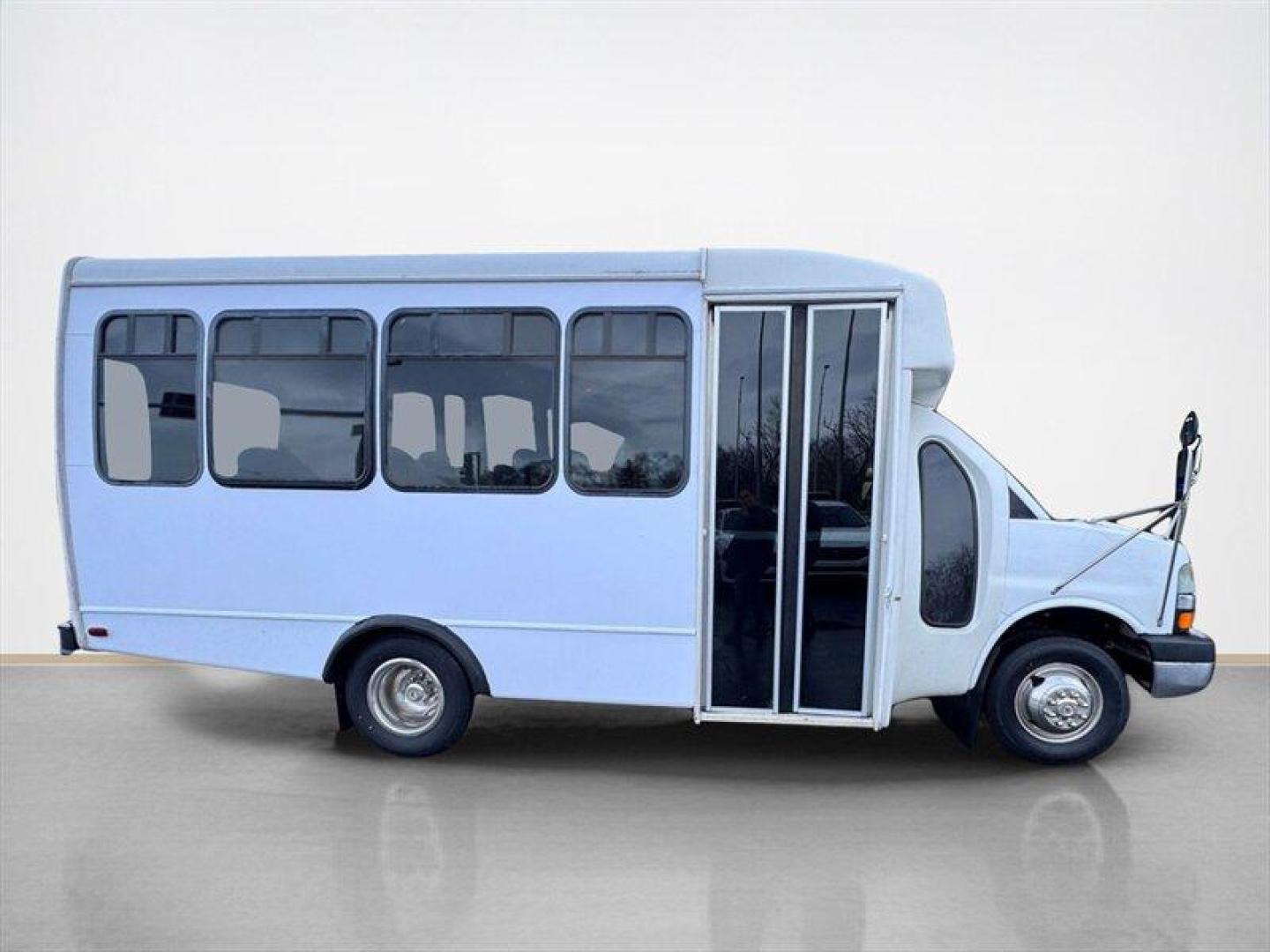 2004 White Chevrolet Express Base Cutaway (1GBJG31UX41) with an GM Vortec 6000 6.0L V8 345hp 380ft. lbs. engine, Automatic transmission, located at 25355 Eames Street, Channahon, IL, 60410, (815) 467-1807, 41.429108, -88.228432 - Introducing the 2004 Chevrolet Express 15 Passenger Bus the ultimate ride for those who love to roll deep! This beauty is powered by a robust 6.0L V8 engine, which means youll have all the muscle you need to haul your crew around town or across the country. With just under 57,000 miles on the clock - Photo#1