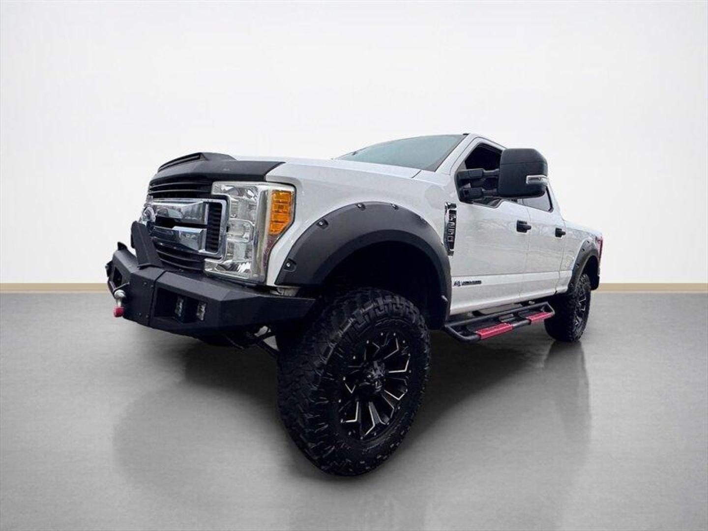 2017 Oxford White Ford F-250 XLT (1FT7W2BT2HE) with an Power Stroke 6.7L Biodiesel Turbo V8 440hp 925ft. engine, Automatic transmission, located at 25355 Eames Street, Channahon, IL, 60410, (815) 467-1807, 41.429108, -88.228432 - This 2017 Ford F-250 Crew Cab 4x4 Power Stroke Diesel is a local trade that commands attention the moment you see it. Built to work hard and stand out while doing it, this Super Duty combines legendary Ford diesel performance with aggressive aftermarket upgrades that set it apart from the rest. Und - Photo#7