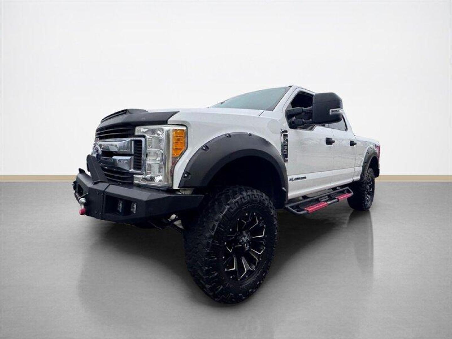 2017 Oxford White Ford F-250 XLT (1FT7W2BT2HE) with an Power Stroke 6.7L Biodiesel Turbo V8 440hp 925ft. engine, Automatic transmission, located at 25355 Eames Street, Channahon, IL, 60410, (815) 467-1807, 41.429108, -88.228432 - This 2017 Ford F-250 Crew Cab 4x4 Power Stroke Diesel is a local trade that commands attention the moment you see it. Built to work hard and stand out while doing it, this Super Duty combines legendary Ford diesel performance with aggressive aftermarket upgrades that set it apart from the rest. Und - Photo#7