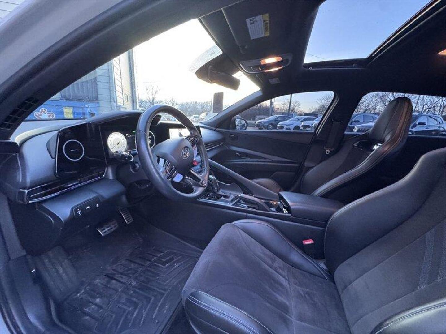2023 Cyber Gray Hyundai ELANTRA N (KMHLW4AK5PU) with an 2.0L Turbo I4 276hp 289ft. lbs. engine, 8 Speed Dual Clutch transmission, located at 25355 Eames Street, Channahon, IL, 60410, (815) 467-1807, 41.429108, -88.228432 - Looking for a car that stands out in the crowd with performance, style, and everyday practicality? This 2019 Hyundai Elantra N is exactly what youve been searching for a sporty compact sedan thats as enjoyable to drive as it is reliable. This Elantra N comes in as a clean local trade, and it shows - Photo#11