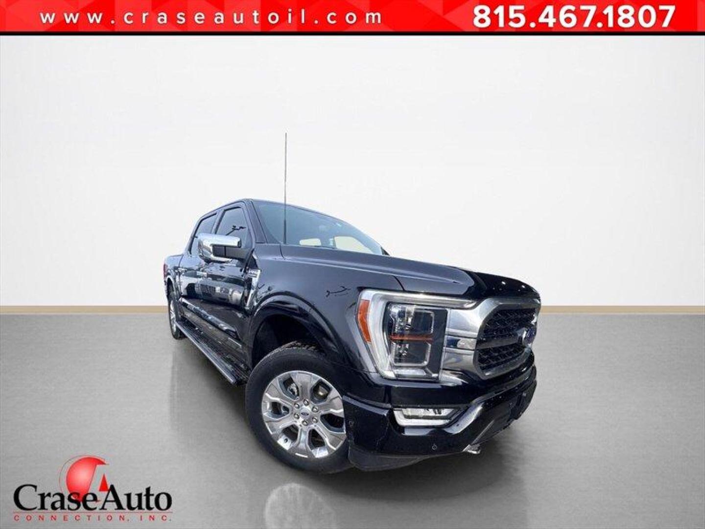 2023 Agate Black Ford F-150 Platinum (1FTFW1ED2PF) with an PowerBoost 3.5L Hybrid Twin Turbo V6 420hp 570ft. engine, Automatic transmission, located at 25355 Eames Street, Channahon, IL, 60410, (815) 467-1807, 41.429108, -88.228432 - Photo#0