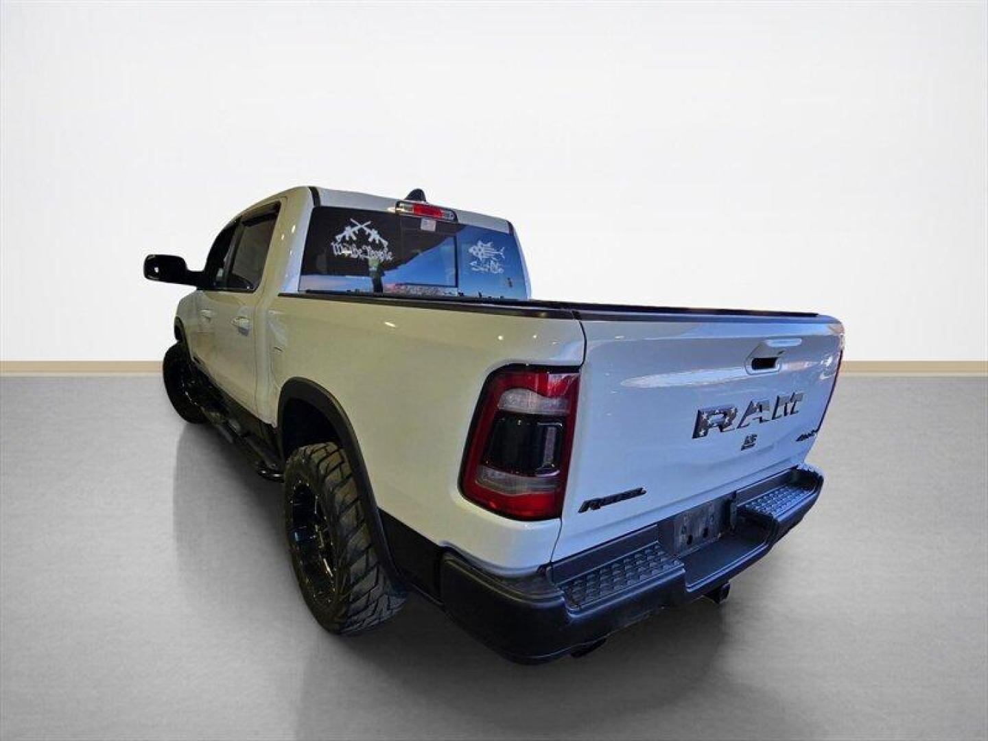 2019 Bright White Clear Coat/Diamond Black Crystal Pear RAM 1500 Rebel (1C6SRFLT0KN) with an HEMI 5.7L V8 395hp 410ft. lbs. engine, Automatic transmission, located at 25355 Eames Street, Channahon, IL, 60410, (815) 467-1807, 41.429108, -88.228432 - 2019 RAM 1500 Rebel Engine and performance This Rebel is powered by the factory HEMI 5.7L V8 producing 395 hp and 410 lb-ft of torque, paired with an 8-speed automatic transmission. It is factory-equipped for off-road use with four-wheel drive and Rebel-specific suspension tuning that includes monot - Photo#5