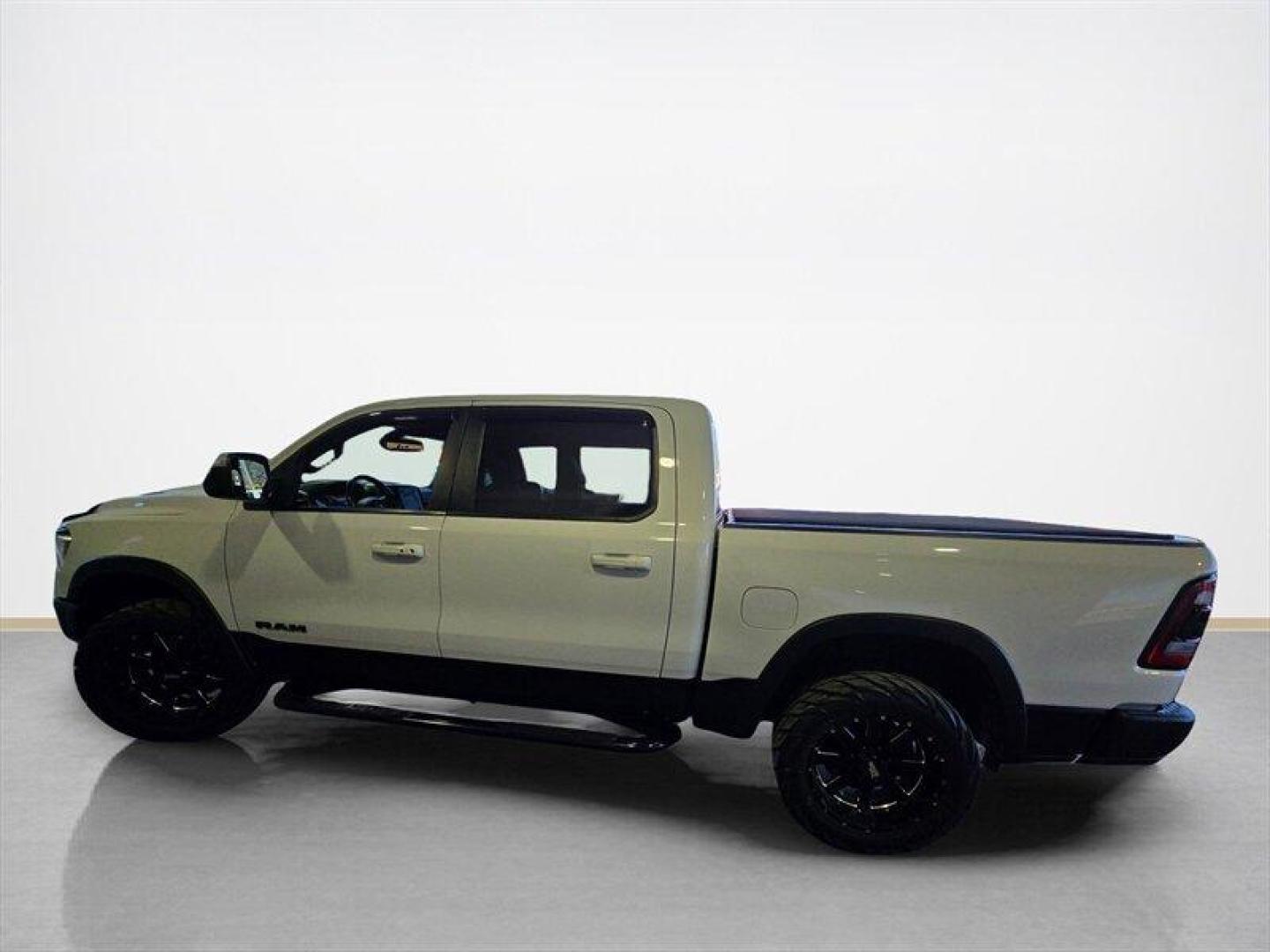 2019 Bright White Clear Coat/Diamond Black Crystal Pear RAM 1500 Rebel (1C6SRFLT0KN) with an HEMI 5.7L V8 395hp 410ft. lbs. engine, Automatic transmission, located at 25355 Eames Street, Channahon, IL, 60410, (815) 467-1807, 41.429108, -88.228432 - 2019 RAM 1500 Rebel Engine and performance This Rebel is powered by the factory HEMI 5.7L V8 producing 395 hp and 410 lb-ft of torque, paired with an 8-speed automatic transmission. It is factory-equipped for off-road use with four-wheel drive and Rebel-specific suspension tuning that includes monot - Photo#6