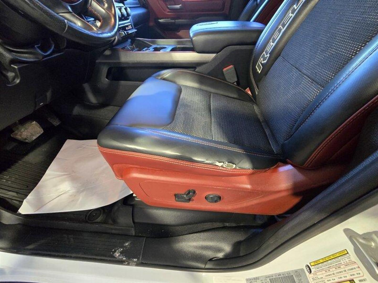 2019 Bright White Clear Coat/Diamond Black Crystal Pear RAM 1500 Rebel (1C6SRFLT0KN) with an HEMI 5.7L V8 395hp 410ft. lbs. engine, Automatic transmission, located at 25355 Eames Street, Channahon, IL, 60410, (815) 467-1807, 41.429108, -88.228432 - 2019 RAM 1500 Rebel Engine and performance This Rebel is powered by the factory HEMI 5.7L V8 producing 395 hp and 410 lb-ft of torque, paired with an 8-speed automatic transmission. It is factory-equipped for off-road use with four-wheel drive and Rebel-specific suspension tuning that includes monot - Photo#10