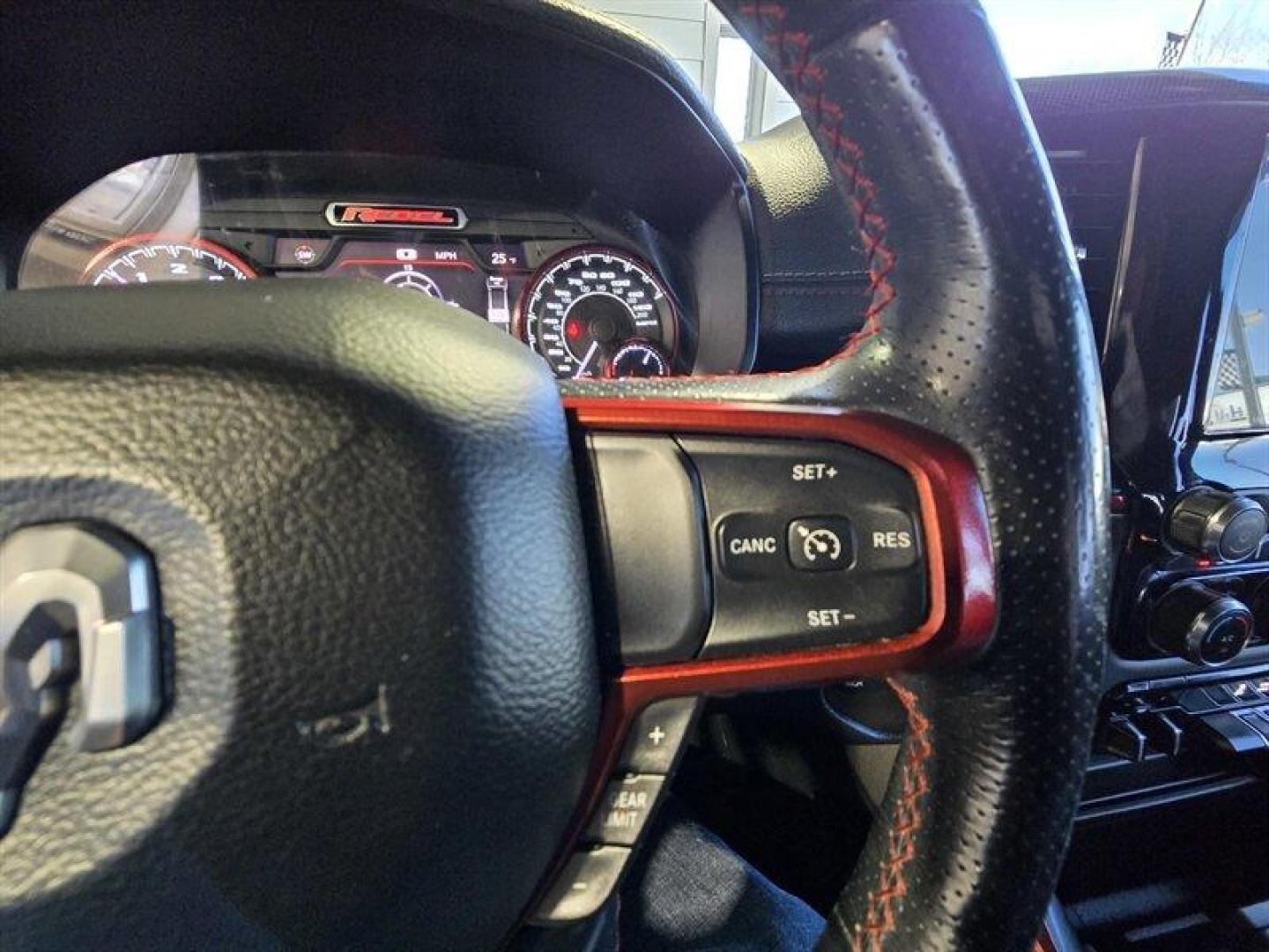 2019 Bright White Clear Coat/Diamond Black Crystal Pear RAM 1500 Rebel (1C6SRFLT0KN) with an HEMI 5.7L V8 395hp 410ft. lbs. engine, Automatic transmission, located at 25355 Eames Street, Channahon, IL, 60410, (815) 467-1807, 41.429108, -88.228432 - 2019 RAM 1500 Rebel Engine and performance This Rebel is powered by the factory HEMI 5.7L V8 producing 395 hp and 410 lb-ft of torque, paired with an 8-speed automatic transmission. It is factory-equipped for off-road use with four-wheel drive and Rebel-specific suspension tuning that includes monot - Photo#16