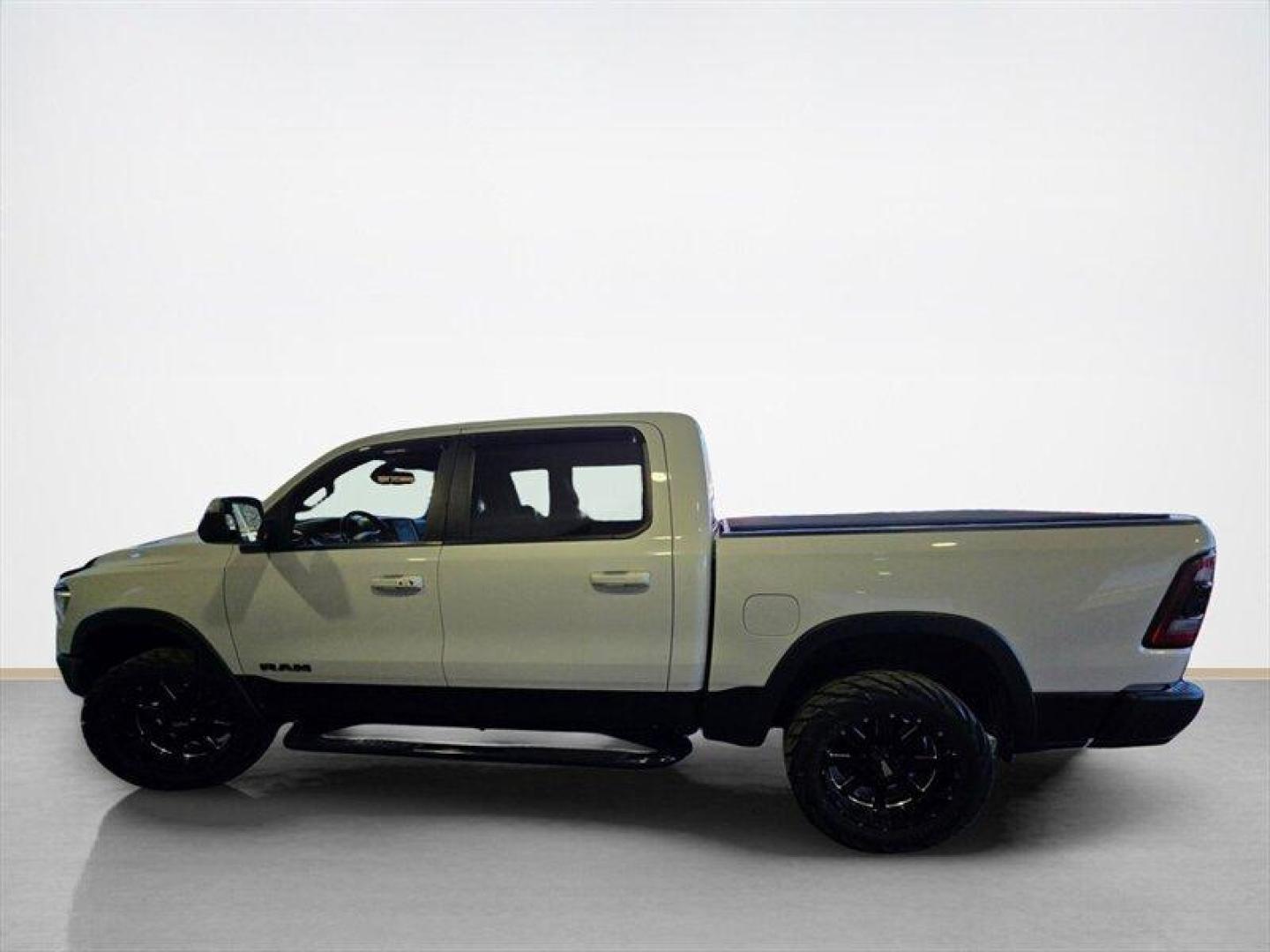 2019 Bright White Clear Coat/Diamond Black Crystal Pear RAM 1500 Rebel (1C6SRFLT0KN) with an HEMI 5.7L V8 395hp 410ft. lbs. engine, Automatic transmission, located at 25355 Eames Street, Channahon, IL, 60410, (815) 467-1807, 41.429108, -88.228432 - 2019 RAM 1500 Rebel Engine and performance This Rebel is powered by the factory HEMI 5.7L V8 producing 395 hp and 410 lb-ft of torque, paired with an 8-speed automatic transmission. It is factory-equipped for off-road use with four-wheel drive and Rebel-specific suspension tuning that includes monot - Photo#6