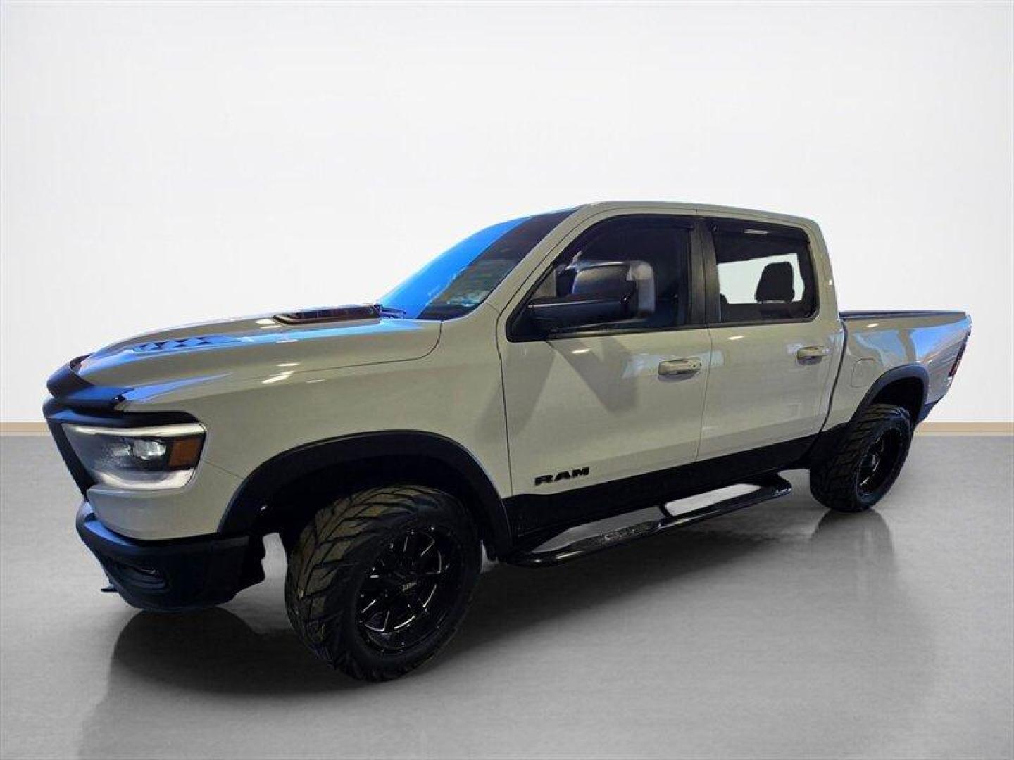 2019 Bright White Clear Coat/Diamond Black Crystal Pear RAM 1500 Rebel (1C6SRFLT0KN) with an HEMI 5.7L V8 395hp 410ft. lbs. engine, Automatic transmission, located at 25355 Eames Street, Channahon, IL, 60410, (815) 467-1807, 41.429108, -88.228432 - 2019 RAM 1500 Rebel Engine and performance This Rebel is powered by the factory HEMI 5.7L V8 producing 395 hp and 410 lb-ft of torque, paired with an 8-speed automatic transmission. It is factory-equipped for off-road use with four-wheel drive and Rebel-specific suspension tuning that includes monot - Photo#7