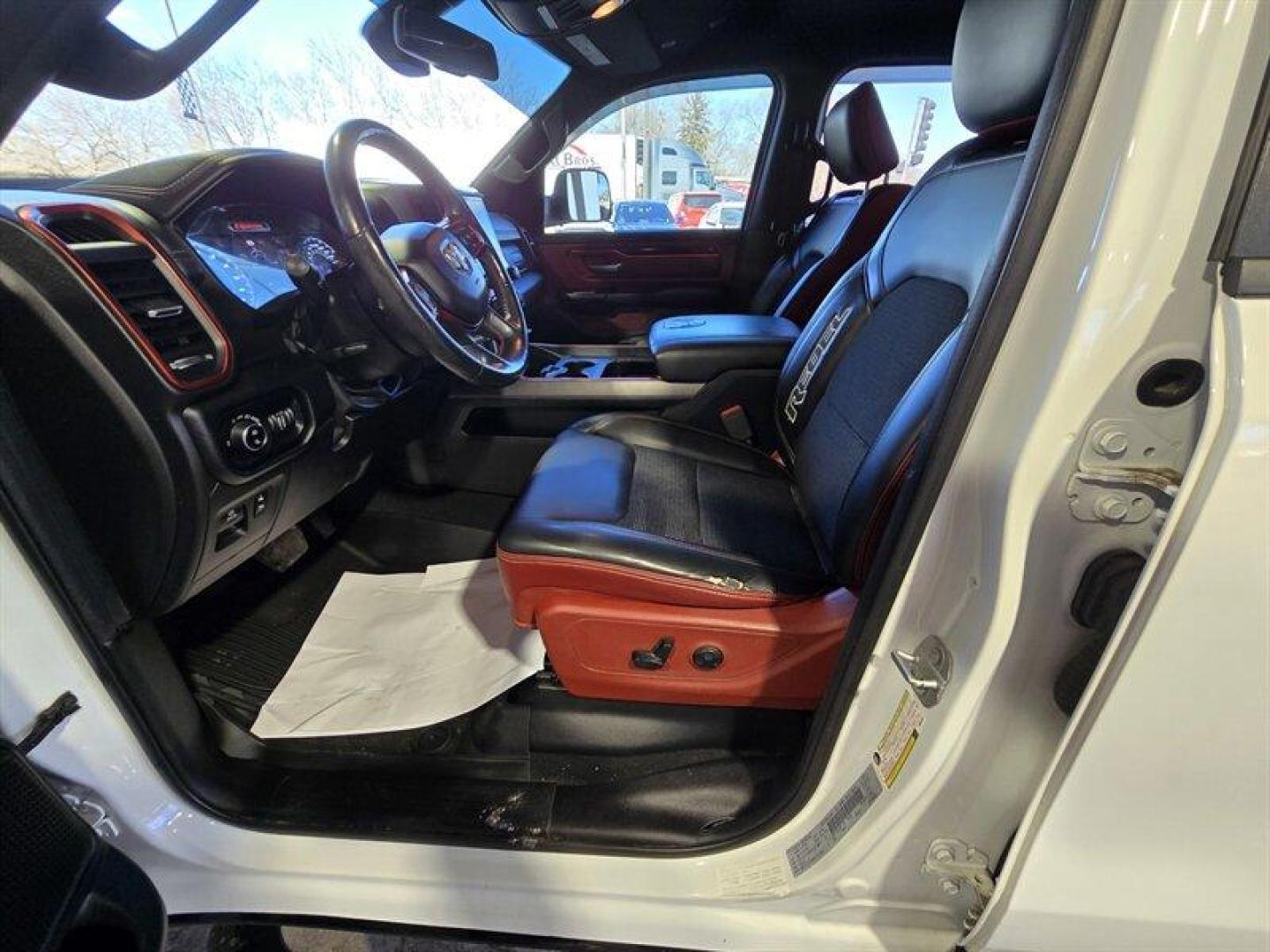 2019 Bright White Clear Coat/Diamond Black Crystal Pear RAM 1500 Rebel (1C6SRFLT0KN) with an HEMI 5.7L V8 395hp 410ft. lbs. engine, Automatic transmission, located at 25355 Eames Street, Channahon, IL, 60410, (815) 467-1807, 41.429108, -88.228432 - 2019 RAM 1500 Rebel Engine and performance This Rebel is powered by the factory HEMI 5.7L V8 producing 395 hp and 410 lb-ft of torque, paired with an 8-speed automatic transmission. It is factory-equipped for off-road use with four-wheel drive and Rebel-specific suspension tuning that includes monot - Photo#9