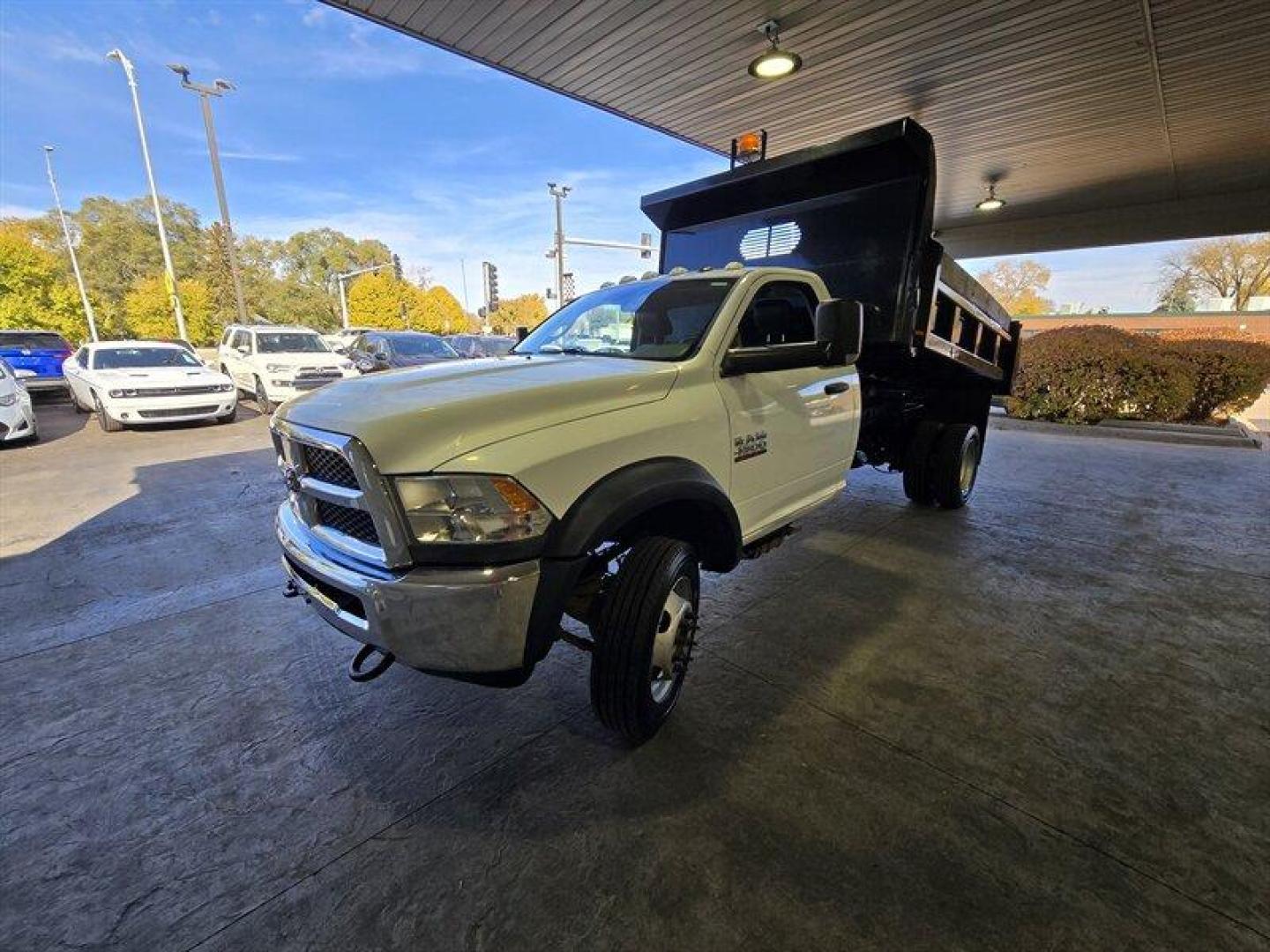 2015 White RAM 4500 Tradesman (3C7WRKBLXFG) with an Cummins 6.7L I6 320-325hp 650-750ft. lbs. engine, Automatic transmission, located at 25355 Eames Street, Channahon, IL, 60410, (815) 467-1807, 41.429108, -88.228432 - ** 11 FOOT DUMP BODY, NEW TIRES AND BRAKES, READY TO GO TO WORK. ** Introducing the 2015 RAM 4500, a robust and versatile heavy-duty truck designed for both work and play. This particular model comes in a classic White exterior, providing a clean and professional appearance that stands out on the ro - Photo#6