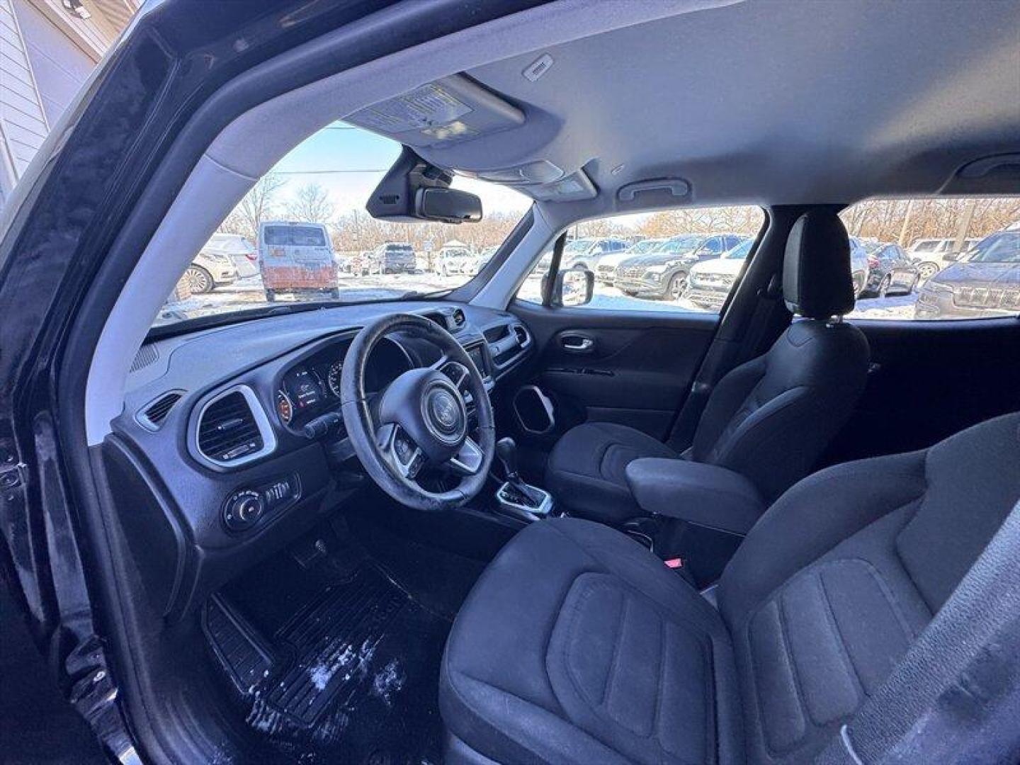 2019 Black Clear Coat Jeep Renegade Latitude (ZACNJABB2KP) with an Tigershark 2.4L I4 180hp 175ft. lbs. engine, Automatic transmission, located at 25355 Eames Street, Channahon, IL, 60410, (815) 467-1807, 41.429108, -88.228432 - Meet the 2019 Jeep Renegade Latitude small SUV, big attitude. Dressed in sleek Black Clear Coat with a Black/Ski Grey interior, this little box of fun packs the Tigershark 2.4L I4 under the hood, serving up 180 hp and 175 lb-ft of torque through a smooth 9-speed automatic. Translation: peppy city s - Photo#10