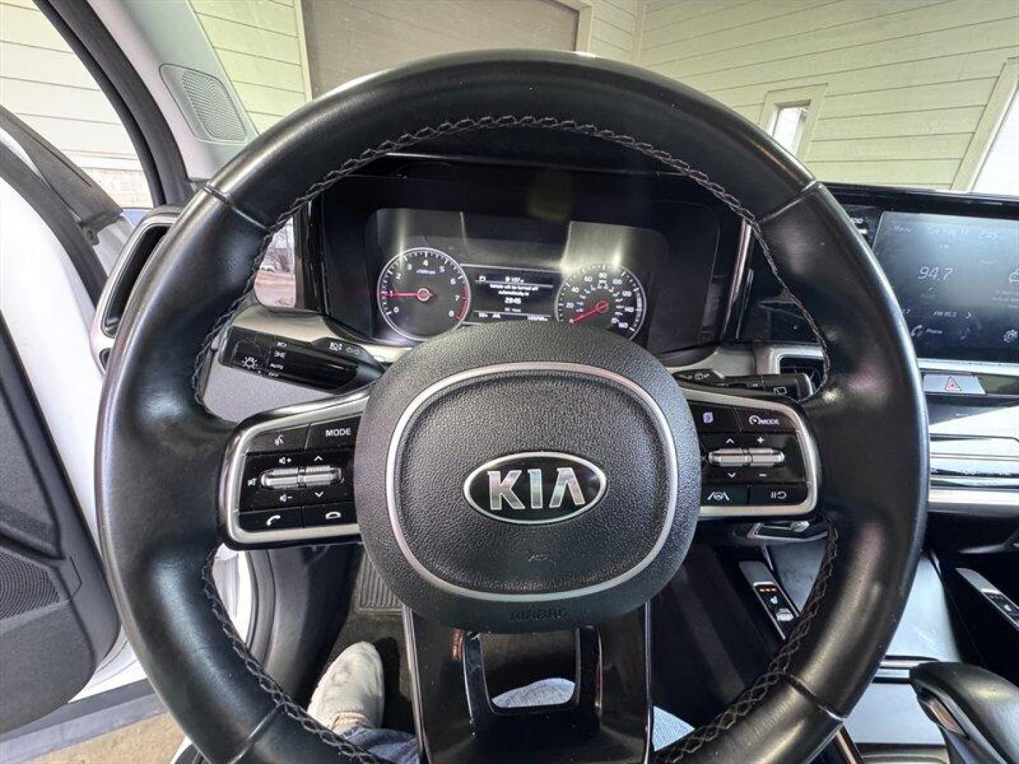 2021 Glacial White Pearl Kia Sorento S (5XYRL4LC2MG) with an 2.5L I4 191hp 181ft. lbs. engine, Automatic transmission, located at 25355 Eames Street, Channahon, IL, 60410, (815) 467-1807, 41.429108, -88.228432 - Meet the 2021 Kia Sorento S a practical, comfortable three-row crossover that balances everyday usability with modern tech and a confident 2.5L I4 powertrain. The 2.5-liter engine produces 191 hp and 181 lb-ft of torque, paired with a smooth automatic transmission for everyday driving. Youll apprec - Photo#25