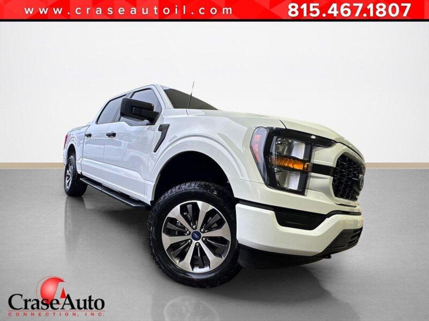 2023 Oxford White Ford F-150 XL (1FTFW1E56PF) with an 5.0L Flex Fuel V8 400hp 410ft. lbs. engine, Automatic transmission, located at 25355 Eames Street, Channahon, IL, 60410, (815) 467-1807, 41.429108, -88.228432 - 2023 Ford F-150 STX FX4 Oxford White exterior, Medium Dark Slate interior. Overview This 2023 F-150 STX equipped with the FX4 Off-Road Package is powered by Fords 5.0L Flex-Fuel V8, delivering 400 hp and 410 lb-ft of torque. It pairs with Fords automatic transmission and a 4x4 drivetrain tuned for - Photo#0