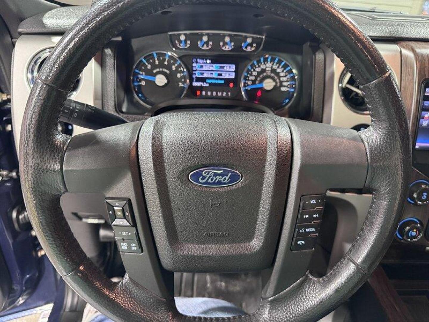 2013 Blue Jeans Metallic Ford F-150 Lariat (1FTFW1EF0DF) with an 5.0L Flex Fuel V8 360hp 380ft. lbs. engine, Automatic transmission, located at 25355 Eames Street, Channahon, IL, 60410, (815) 467-1807, 41.429108, -88.228432 - 2013 Ford F-150 Lariat Blue Jeans Metallic exterior with Steel Gray leather interior. Powerful and refined, this Lariat is factory-equipped with Fords 5.0L Flex Fuel V8 producing 360 hp and 380 lb-ft of torque, paired with a 6-speed automatic transmission with Tow/Haul capability to provide confide - Photo#25