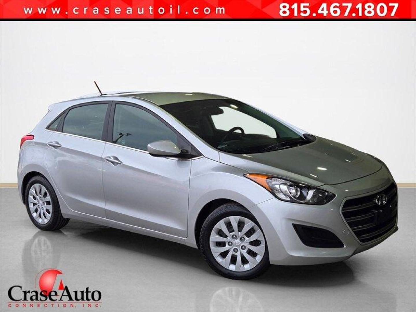 2016 Shimmering Silver Hyundai Elantra (KMHD35LH8GU) with an 2.0L I4 173hp 154ft. lbs. engine, Automatic transmission, located at 25355 Eames Street, Channahon, IL, 60410, (815) 467-1807, 41.429108, -88.228432 - 2016 Hyundai Elantra GT Shimmering Silver exterior, Black interior Overview This 2016 Hyundai Elantra GT is powered by a 2.0L inline-4 engine producing 173 hp and 154 lb-ft of torque. The hatchback layout provides a practical blend of passenger comfort and cargo versatility. Mileage is below 45,00 - Photo#0