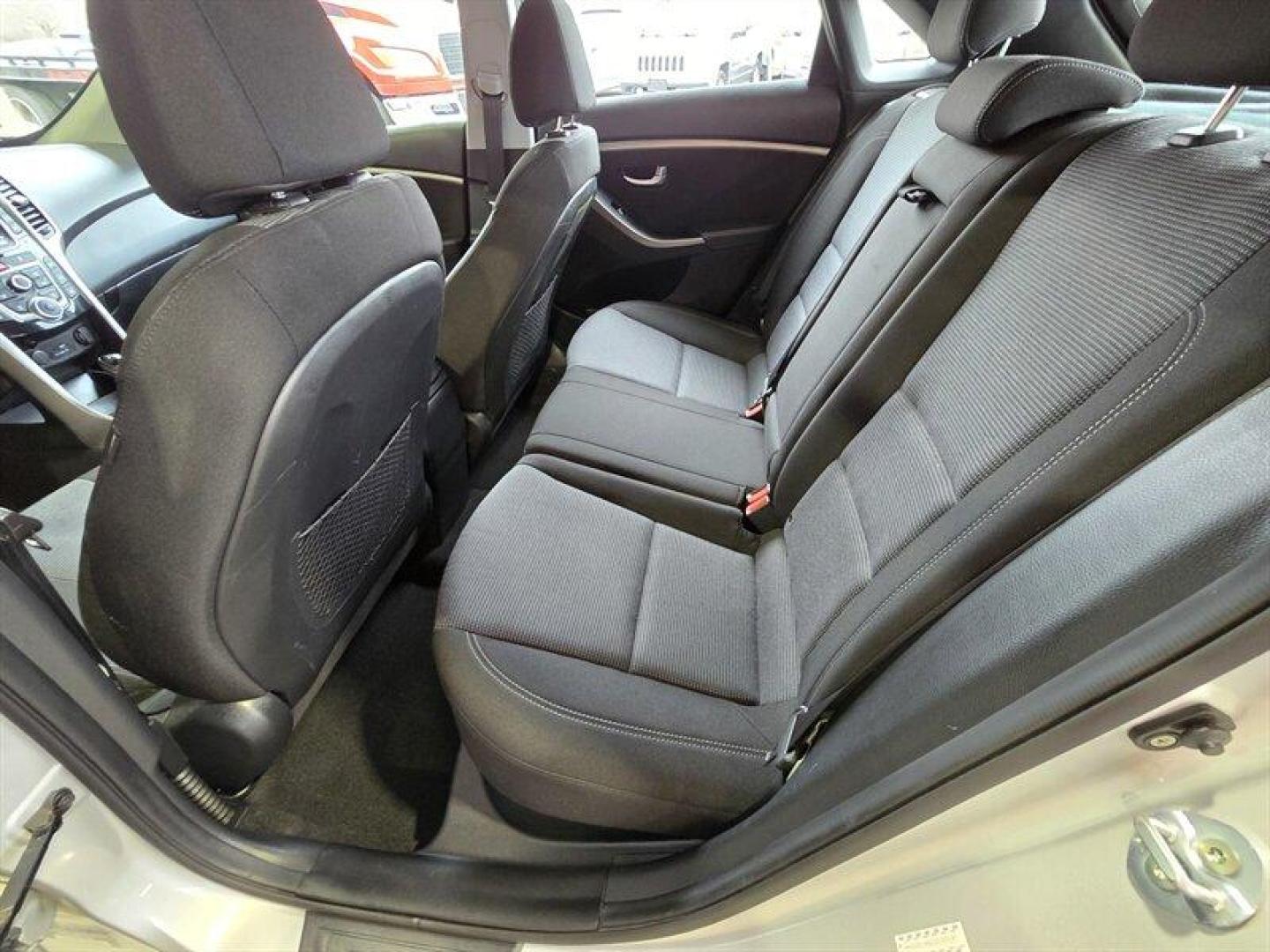 2016 Shimmering Silver Hyundai Elantra (KMHD35LH8GU) with an 2.0L I4 173hp 154ft. lbs. engine, Automatic transmission, located at 25355 Eames Street, Channahon, IL, 60410, (815) 467-1807, 41.429108, -88.228432 - 2016 Hyundai Elantra GT Shimmering Silver exterior, Black interior Overview This 2016 Hyundai Elantra GT is powered by a 2.0L inline-4 engine producing 173 hp and 154 lb-ft of torque. The hatchback layout provides a practical blend of passenger comfort and cargo versatility. Mileage is below 45,00 - Photo#23