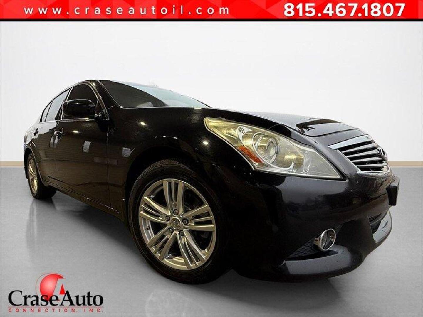 2013 Malbec Black INFINITI G37 Sedan X (JN1CV6AR0DM) with an 3.7L V6 328hp 269ft. lbs. engine, Automatic transmission, located at 25355 Eames Street, Channahon, IL, 60410, (815) 467-1807, 41.429108, -88.228432 - LOCAL TRADE. NEEDS NORMAL MAIT...TIRES, BRAKES ETC. PRICED TO SELL ACCORDINGLY. - Photo#0