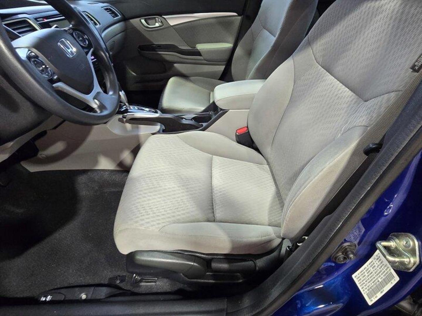 2015 Dyno Blue Pearl Honda Civic EX (19XFB2F81FE) with an 1.8L I4 143hp 129ft. lbs. engine, Automatic transmission, located at 25355 Eames Street, Channahon, IL, 60410, (815) 467-1807, 41.429108, -88.228432 - 2015 Honda Civic EX Dyno Blue Pearl exterior, Gray interior. Powered by Hondas 1.8L i4 engine producing 143 hp and 129 lb-ft of torque, this Civic delivers a balanced combination of efficiency and everyday performance. It averages excellent fuel economy at an EPA-rated 30 MPG city and 39 MPG highwa - Photo#10