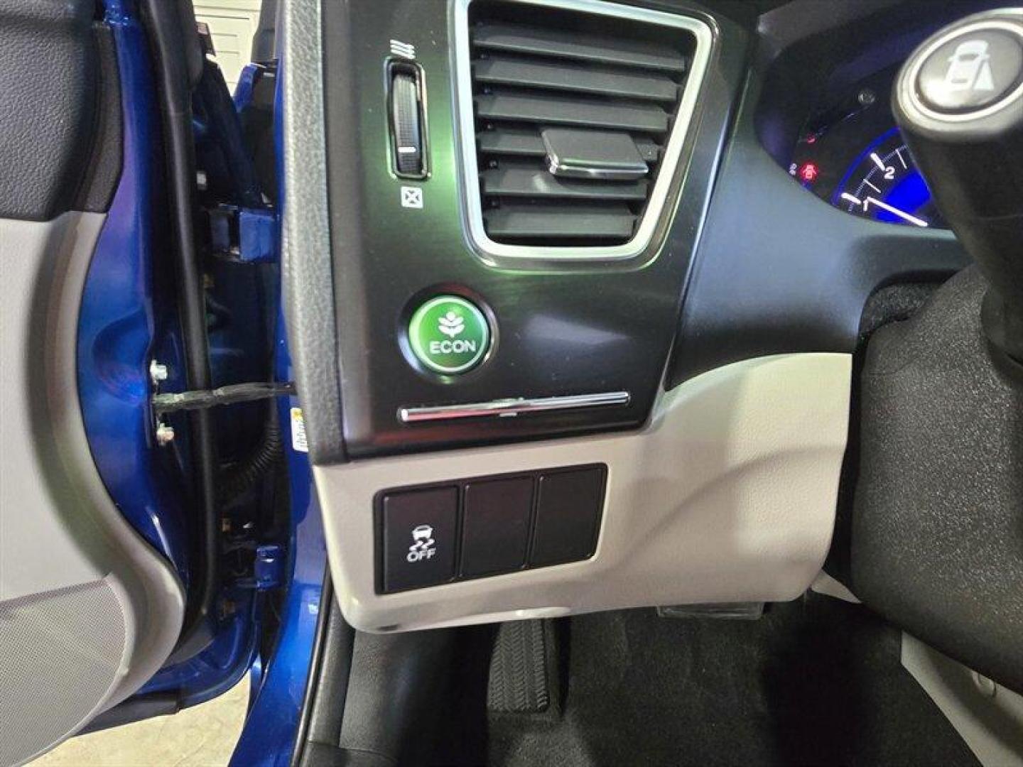 2015 Dyno Blue Pearl Honda Civic EX (19XFB2F81FE) with an 1.8L I4 143hp 129ft. lbs. engine, Automatic transmission, located at 25355 Eames Street, Channahon, IL, 60410, (815) 467-1807, 41.429108, -88.228432 - 2015 Honda Civic EX Dyno Blue Pearl exterior, Gray interior. Powered by Hondas 1.8L i4 engine producing 143 hp and 129 lb-ft of torque, this Civic delivers a balanced combination of efficiency and everyday performance. It averages excellent fuel economy at an EPA-rated 30 MPG city and 39 MPG highwa - Photo#12
