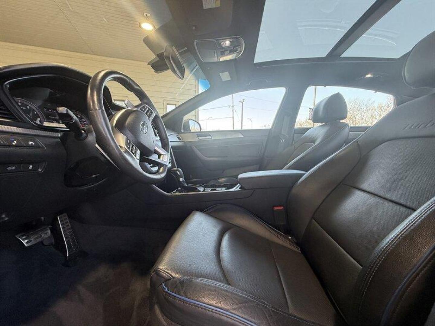 2019 Machine Gray Hyundai SONATA Limited (5NPE34AB2KH) with an Theta II 2.0L Turbo I4 245hp 260ft. lbs. engine, Automatic transmission, located at 25355 Eames Street, Channahon, IL, 60410, (815) 467-1807, 41.429108, -88.228432 - Stop looking this 2019 Hyundai SONATA Limited 2.0T is the precise blend of muscle, tech, and luxury youve been hunting for. Under the hood sits the snarling Theta II 2.0L Turbo I4 pumping 245 horsepower and 260 lb-ft of torque, paired to a responsive 8-speed automatic that delivers immediate thrott - Photo#10