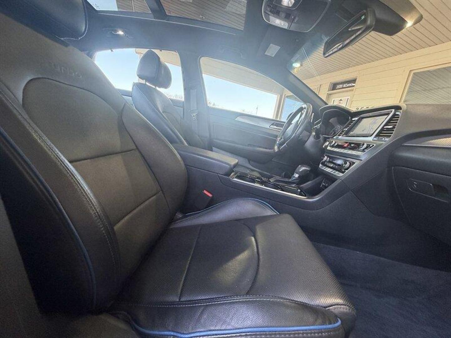 2019 Machine Gray Hyundai SONATA Limited (5NPE34AB2KH) with an Theta II 2.0L Turbo I4 245hp 260ft. lbs. engine, Automatic transmission, located at 25355 Eames Street, Channahon, IL, 60410, (815) 467-1807, 41.429108, -88.228432 - Stop looking this 2019 Hyundai SONATA Limited 2.0T is the precise blend of muscle, tech, and luxury youve been hunting for. Under the hood sits the snarling Theta II 2.0L Turbo I4 pumping 245 horsepower and 260 lb-ft of torque, paired to a responsive 8-speed automatic that delivers immediate thrott - Photo#13