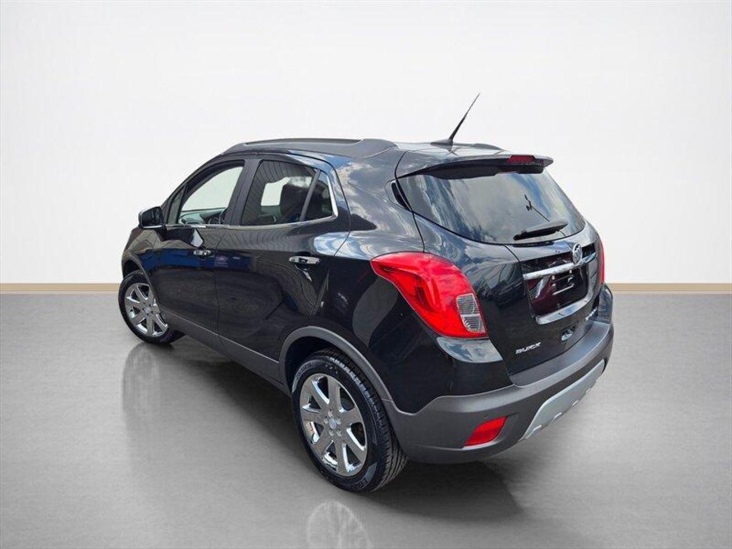 2014 Carbon Black Metallic Buick Encore Premium (KL4CJDSB8EB) with an Ecotec 1.4L Turbo I4 138hp 148ft. lbs. engine, Automatic transmission, located at 25355 Eames Street, Channahon, IL, 60410, (815) 467-1807, 41.429108, -88.228432 - 2014 Buick Encore Premium Carbon Black Metallic exterior with Ebony leather-appointed interior. This compact luxury crossover is powered by the Ecotec 1.4L Turbo I4 producing 138 hp and 148 lb-ft of torque, paired with an automatic transmission. It delivers an excellent balance of efficiency and ev - Photo#5