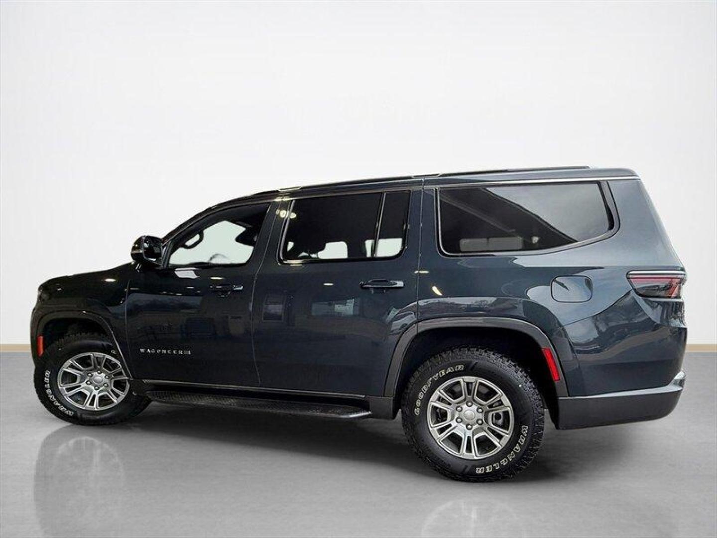 2022 Baltic Gray Metallic Clear Coat Jeep Wagoneer Series I (1C4SJVAT9NS) with an HEMI eTorque 5.7L Mild Hybrid V8 392hp 404ft. lbs. engine, Automatic transmission, located at 25355 Eames Street, Channahon, IL, 60410, (815) 467-1807, 41.429108, -88.228432 - Behold a modern American icon reborn: the 2022 Jeep Wagoneer Series I, cloaked in the sublime River Rock exterior and appointed in refined Global Black leather. Powered by the commanding HEMI eTorque 5.7L Mild Hybrid V8 delivering a muscular 392 horsepower and 404 lb-ft of torque this flagship-cal - Photo#6