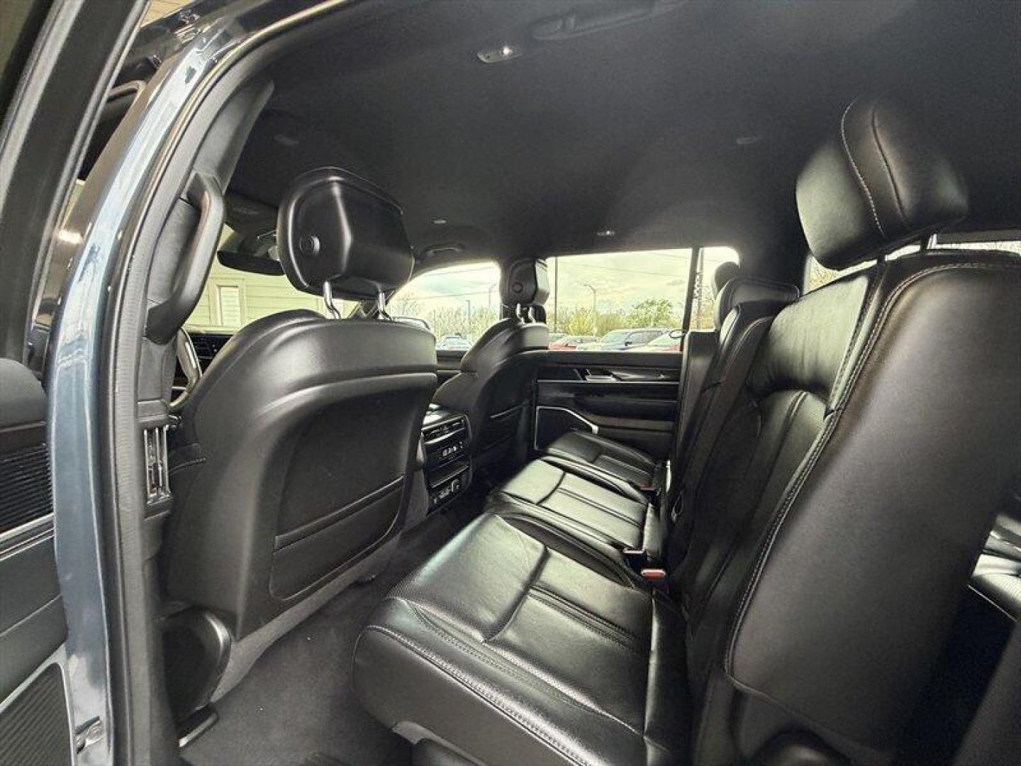 2022 Baltic Gray Metallic Clear Coat Jeep Wagoneer Series I (1C4SJVAT9NS) with an HEMI eTorque 5.7L Mild Hybrid V8 392hp 404ft. lbs. engine, Automatic transmission, located at 25355 Eames Street, Channahon, IL, 60410, (815) 467-1807, 41.429108, -88.228432 - Behold a modern American icon reborn: the 2022 Jeep Wagoneer Series I, cloaked in the sublime River Rock exterior and appointed in refined Global Black leather. Powered by the commanding HEMI eTorque 5.7L Mild Hybrid V8 delivering a muscular 392 horsepower and 404 lb-ft of torque this flagship-cal - Photo#12