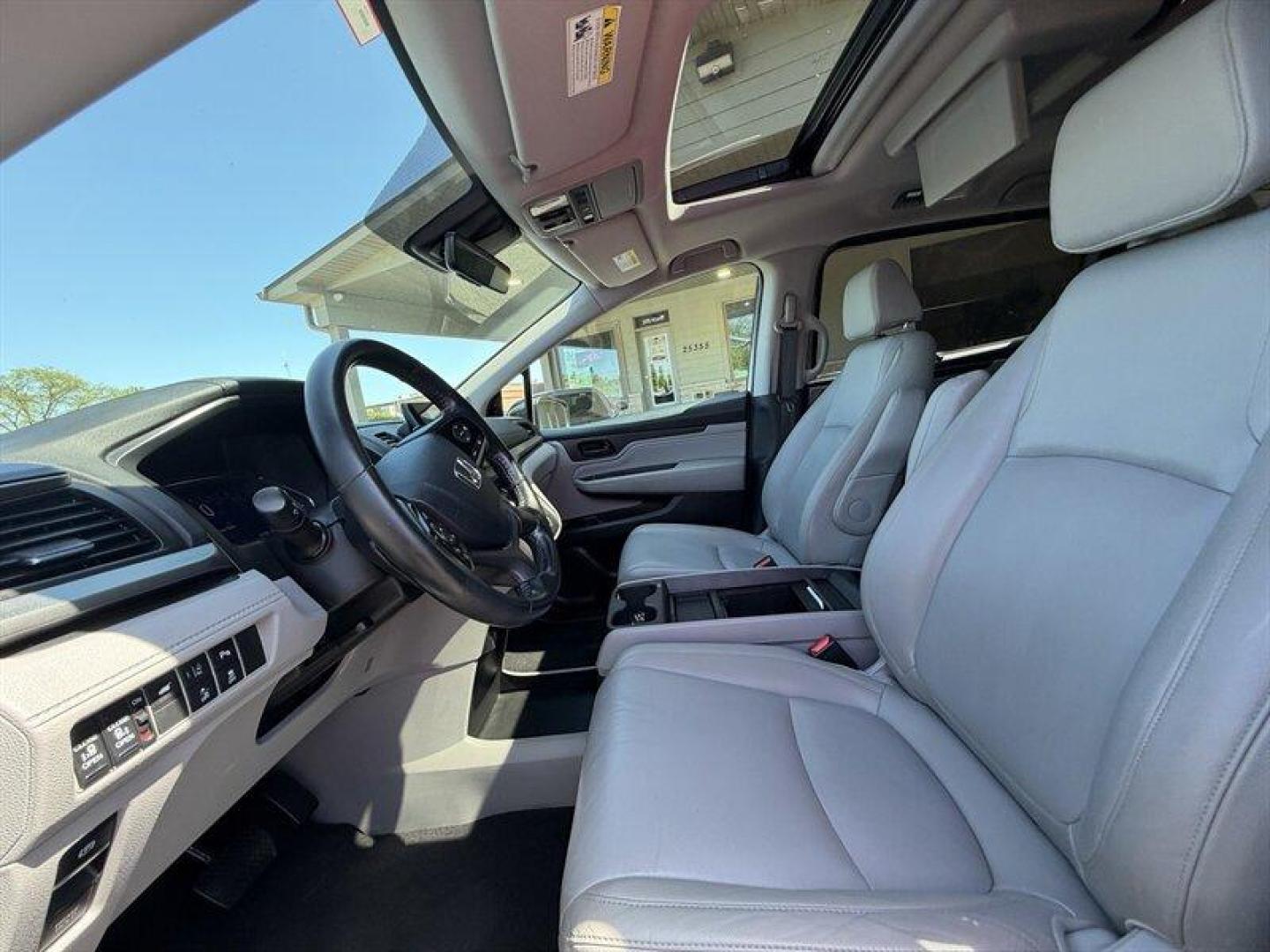 2019 Modern Steel Metallic Honda Odyssey Touring (5FNRL6H88KB) with an 3.5L V6 280hp 262ft. lbs. engine, Automatic transmission, located at 25355 Eames Street, Channahon, IL, 60410, (815) 467-1807, 41.429108, -88.228432 - Meet your new family MVP: a 2019 Honda Odyssey Touring in Modern Steel Metallic with a classy Gray leather interior the minivan that somehow looks as sharp in the school pickup line as it does when youre hauling furniture at midnight. Power and efficiency - Under the hood: a punchy 3.5L V6 crank - Photo#11