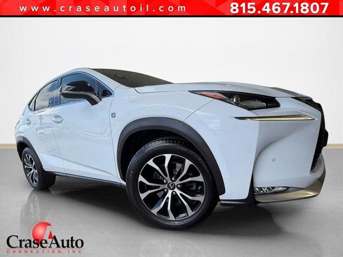 2016 Eminent White Pearl Lexus NX200t 200t (JTJBARBZXG2) with an 2.0L Turbo I4 235hp 258ft. lbs. engine, Automatic transmission, located at 25355 Eames Street, Channahon, IL, 60410, (815) 467-1807, 41.429108, -88.228432 - 2016 Lexus NX200t F SPORT Eminent White Pearl exterior, Flaxen leather interior. Powered by a 2.0L turbocharged inline-4 delivering 235 hp and 258 lb-ft of torque, this F SPORT model pairs responsive turbo power with a smooth automatic transmission and a sport-oriented driving character. Reported f - Photo#0